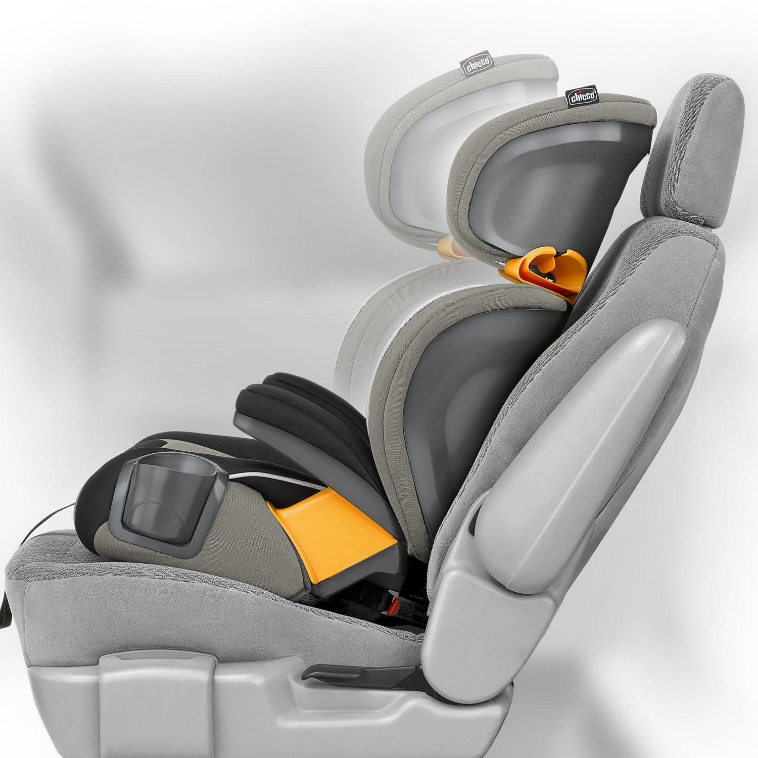 Chicco Kidfit Zip Plus 2 - in - 1 Belt Positioning Booster Car Seat - Taurus (Black/Grey). New