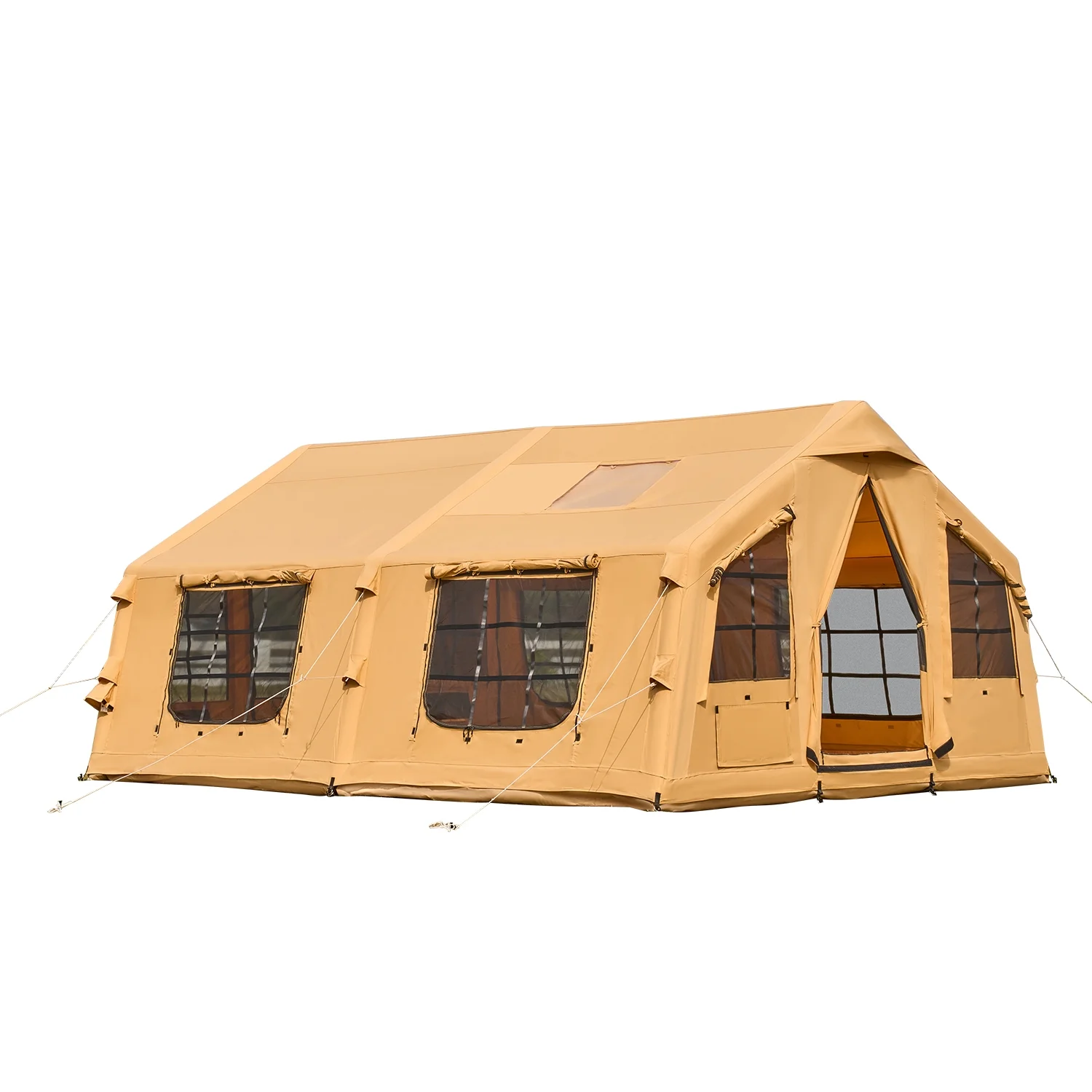 Inflatable Tent for Camping, 15.75 x 11.81 x 7.22 Ft Glamping Blow up Tent for 8-12 People, Air-Filled Camping Shelters, Outdoor Living Tent with Dual Sunroofs, Stove Jack - Image 9