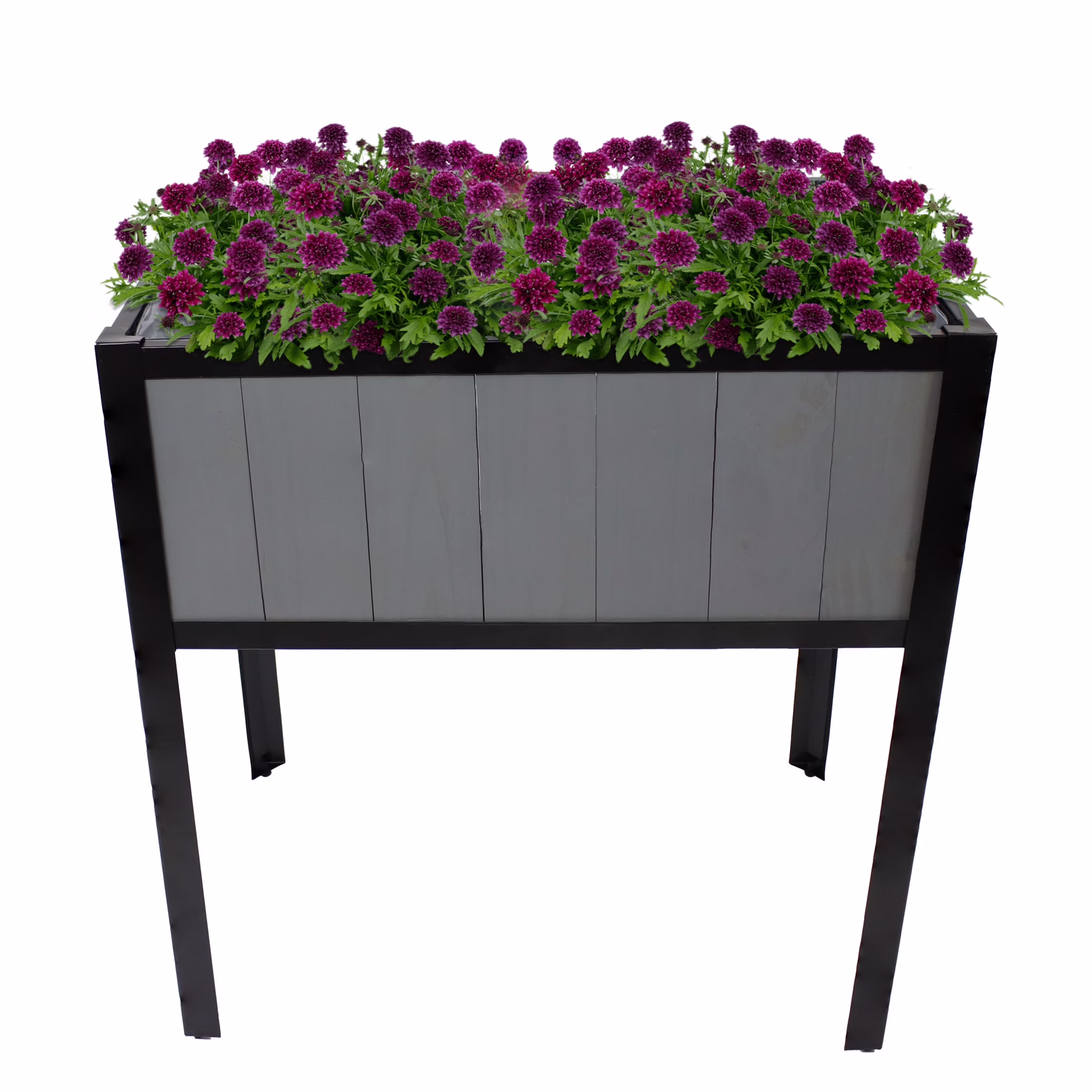 Sunnydaze 29.25 x 20 x 30.75 Gray Acacia Wood Rectangular Raised Garden Bed with Legs