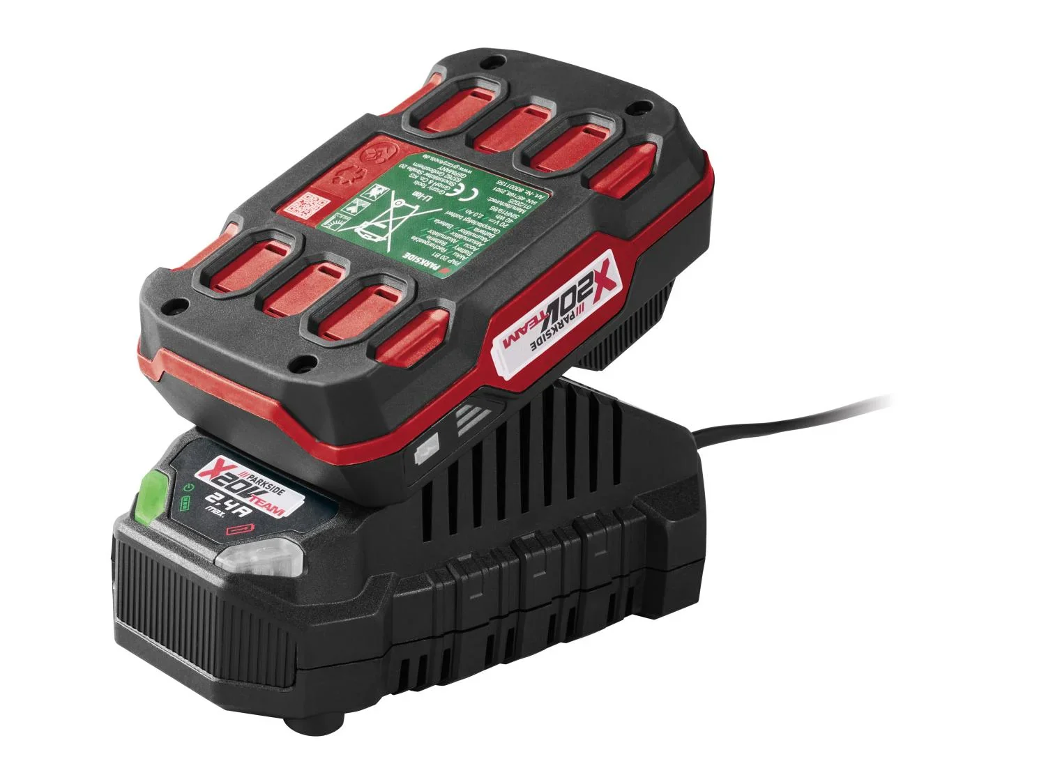PARKSIDE Set perceuse-visseuse sans fil et accessoires + 2 Batteries + Chargeur, 20 V
