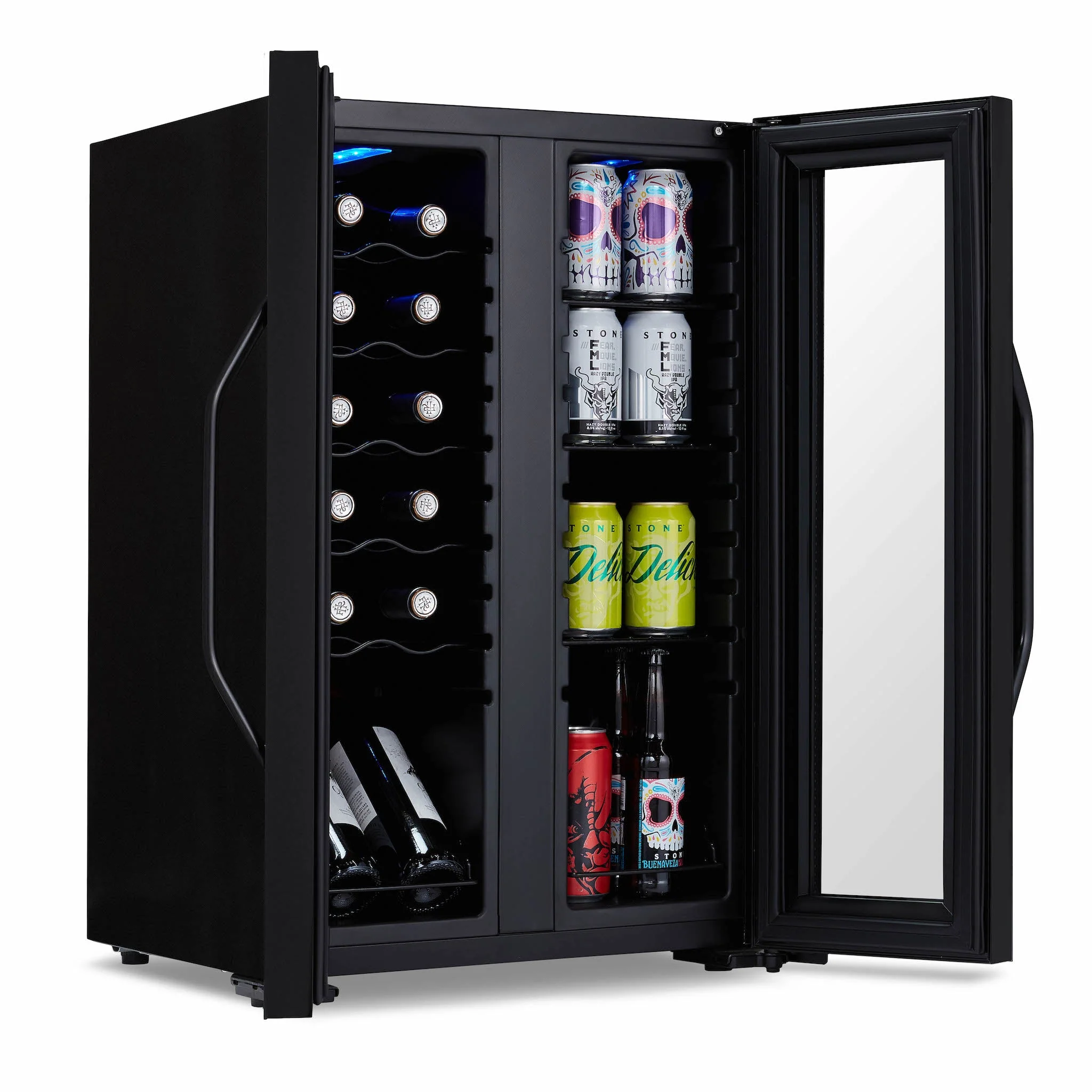 Luma Comfort 39-Can, 12-Bottle Freestanding Dual Zone Beverage Fridge - 20
