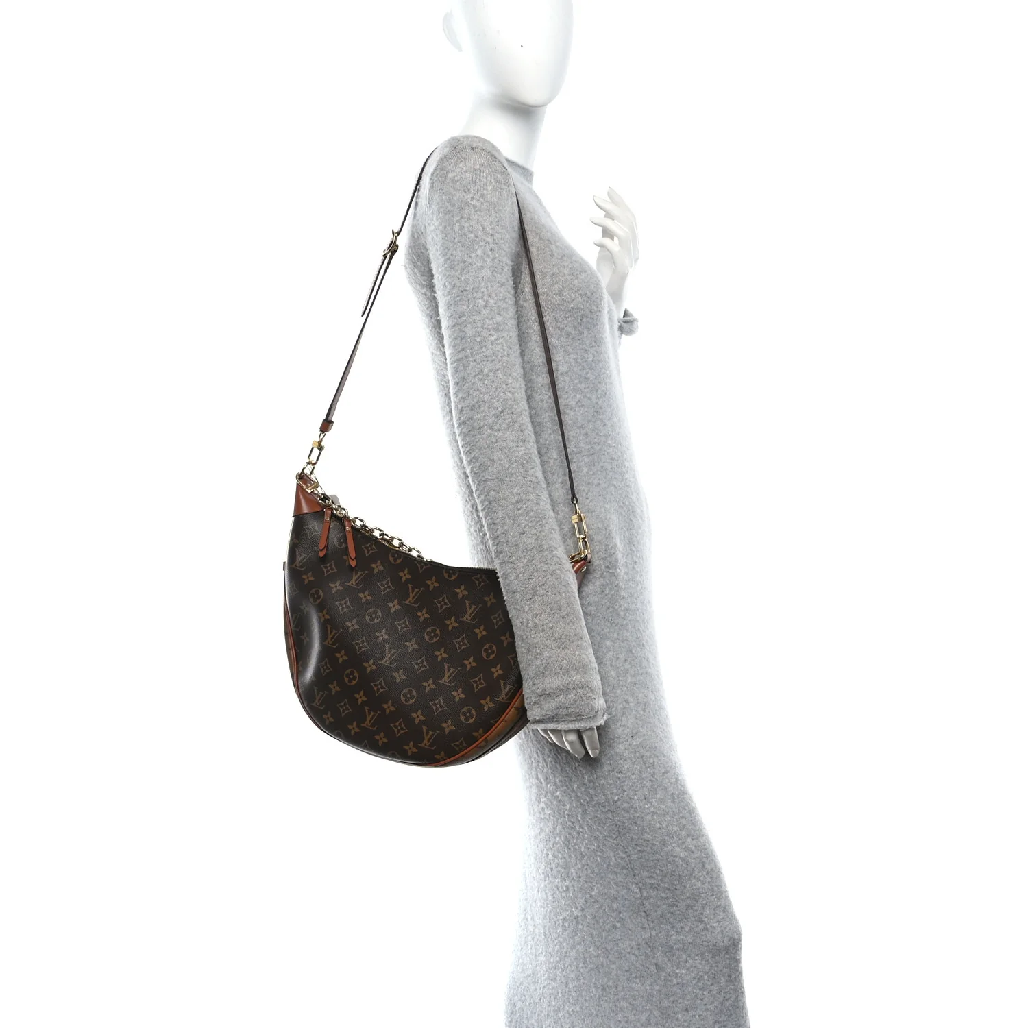 Reverse Monogram Loop Hobo