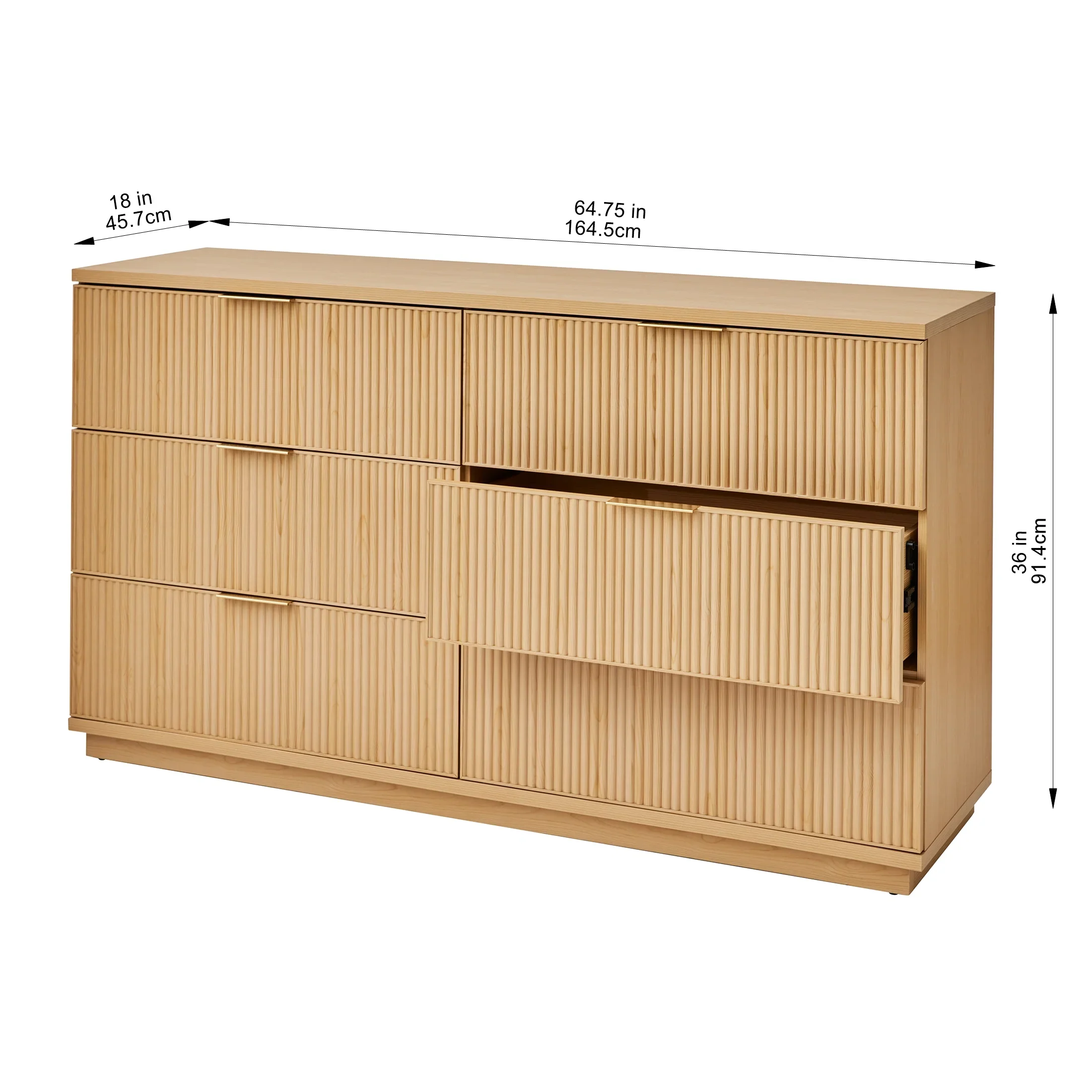 Better Homes and Gardens Lillian 6 Drawer Dresser, White