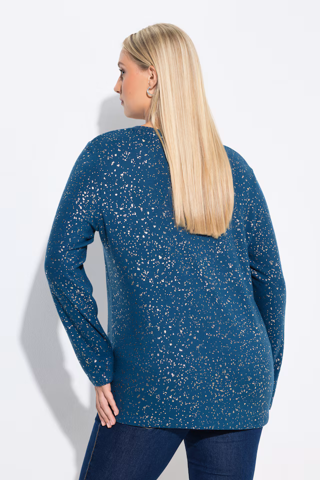 Metallic Snowflake Sweatshirt