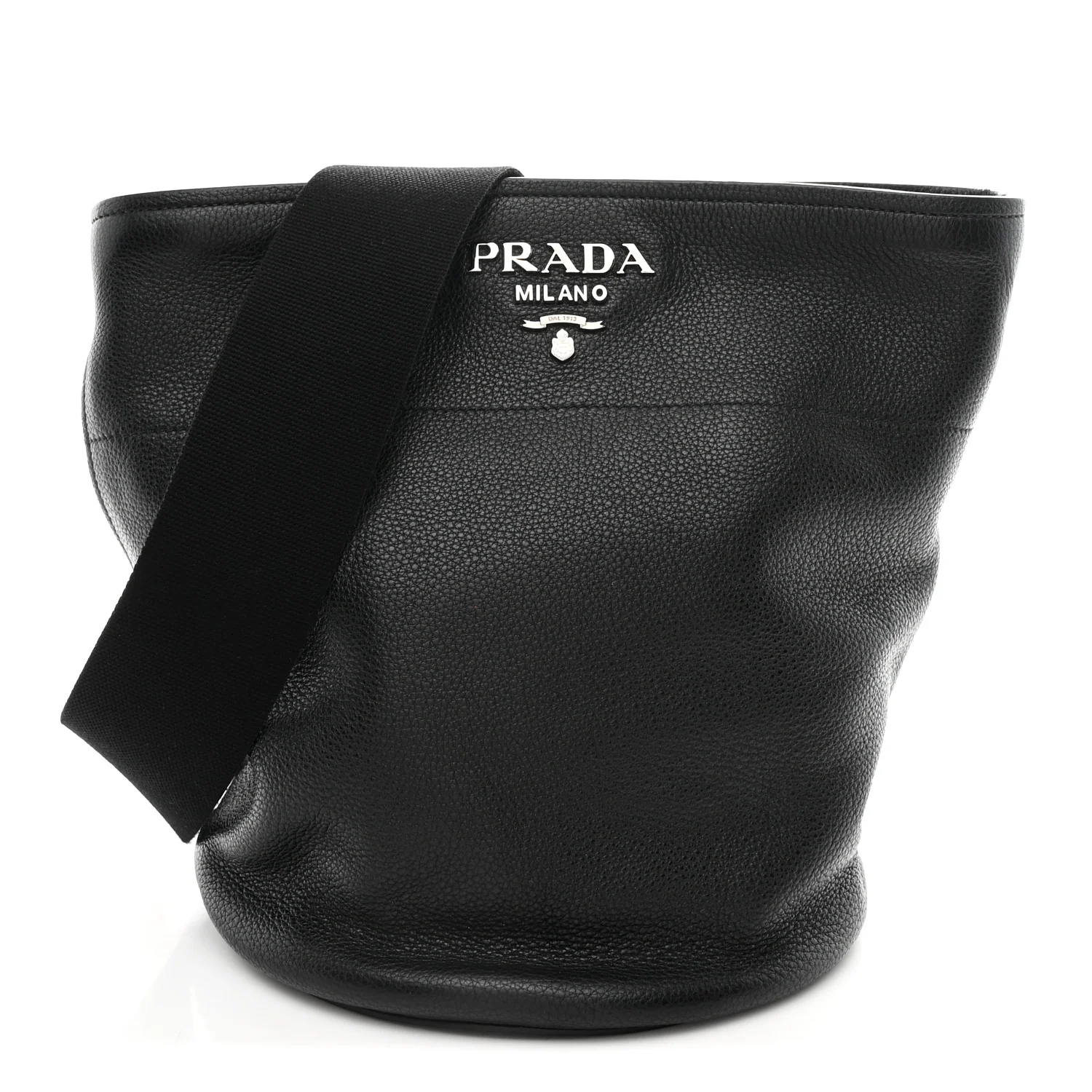 Vitello Daino Bucket Bag Black