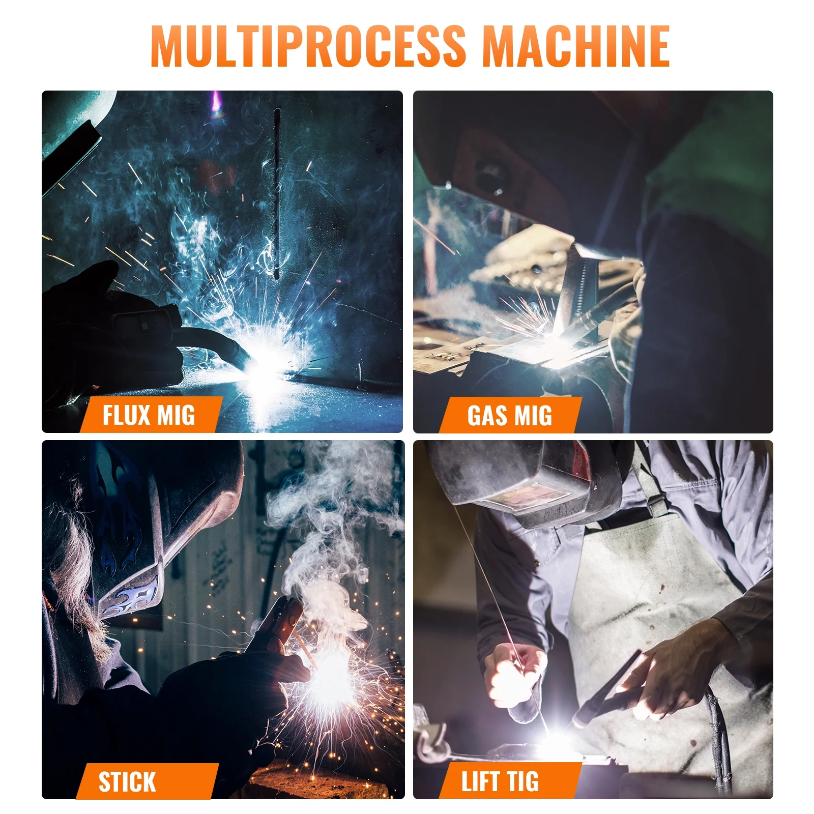 Aluminum MIG Welder, 200Amp Dual Pulse MIG Welder 110/220V, Gas /Gasless MIG Lift TIG MMA Stick Welding Machine - Image 5