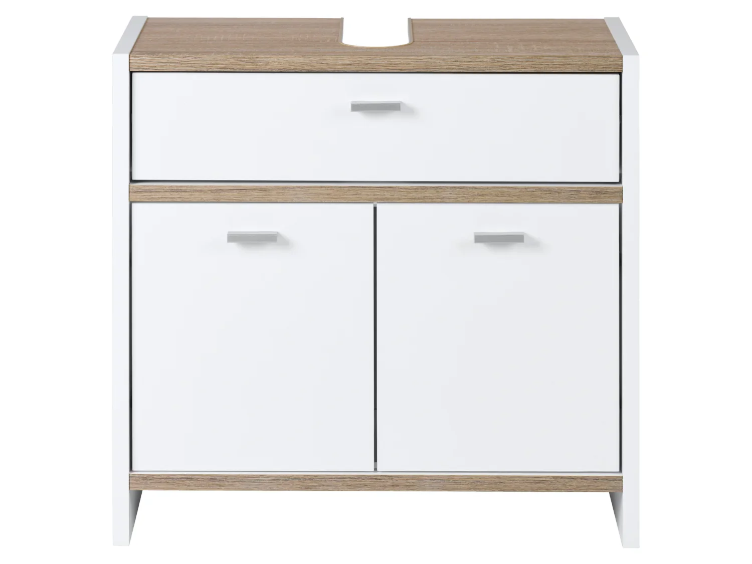 LIVARNO home Meuble sous-vasque, 58,1 x 54,5 x 28 cm, blanc/imitation chne