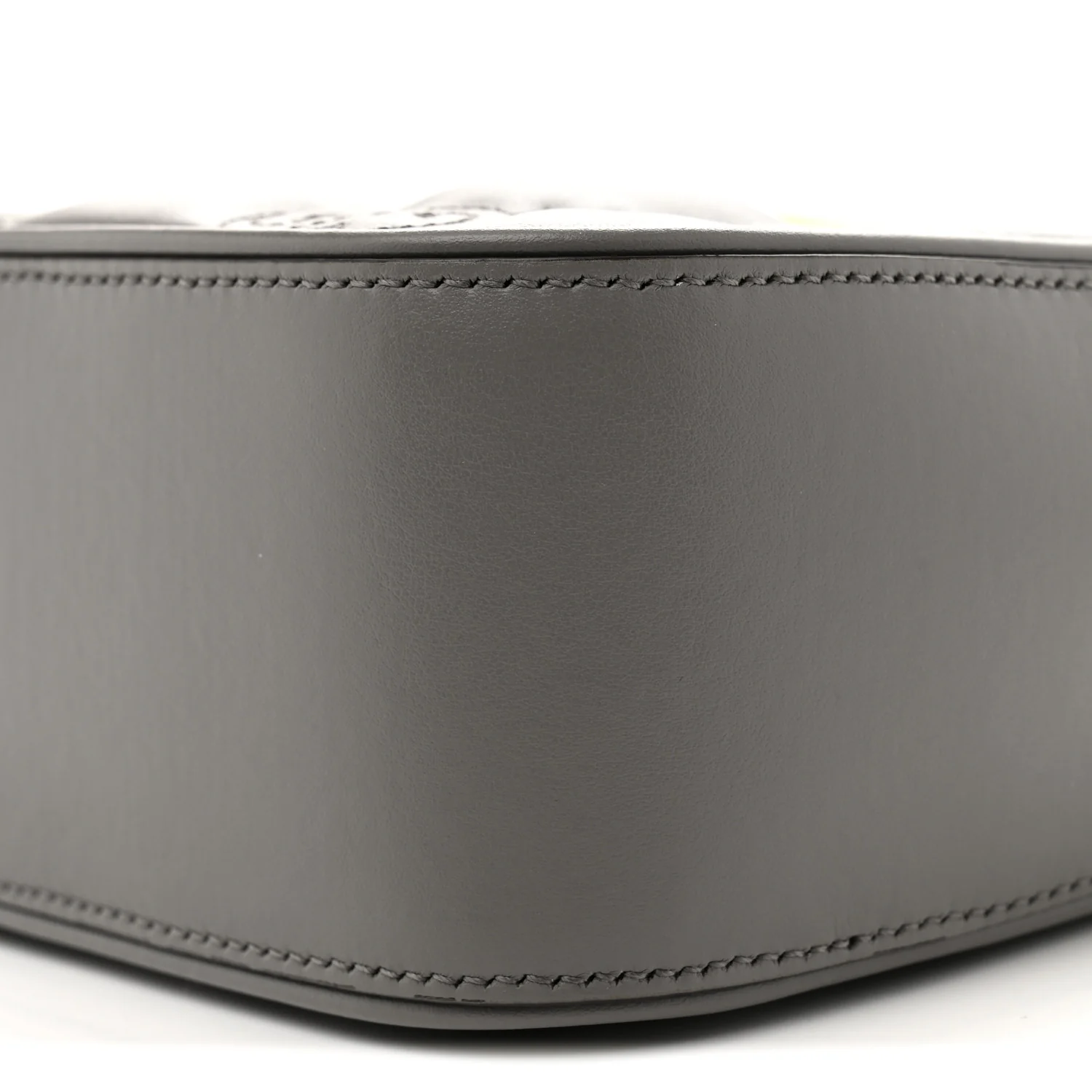 Calfskin GG Matelasse Shoulder Bag Dusty Grey Natural
