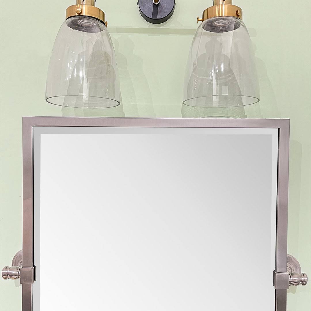 Blakley Modern & Contemporary Beveled Bathroom / Vanity Mirror Mercer41 Finish: Brushed Nickel, Size: 24