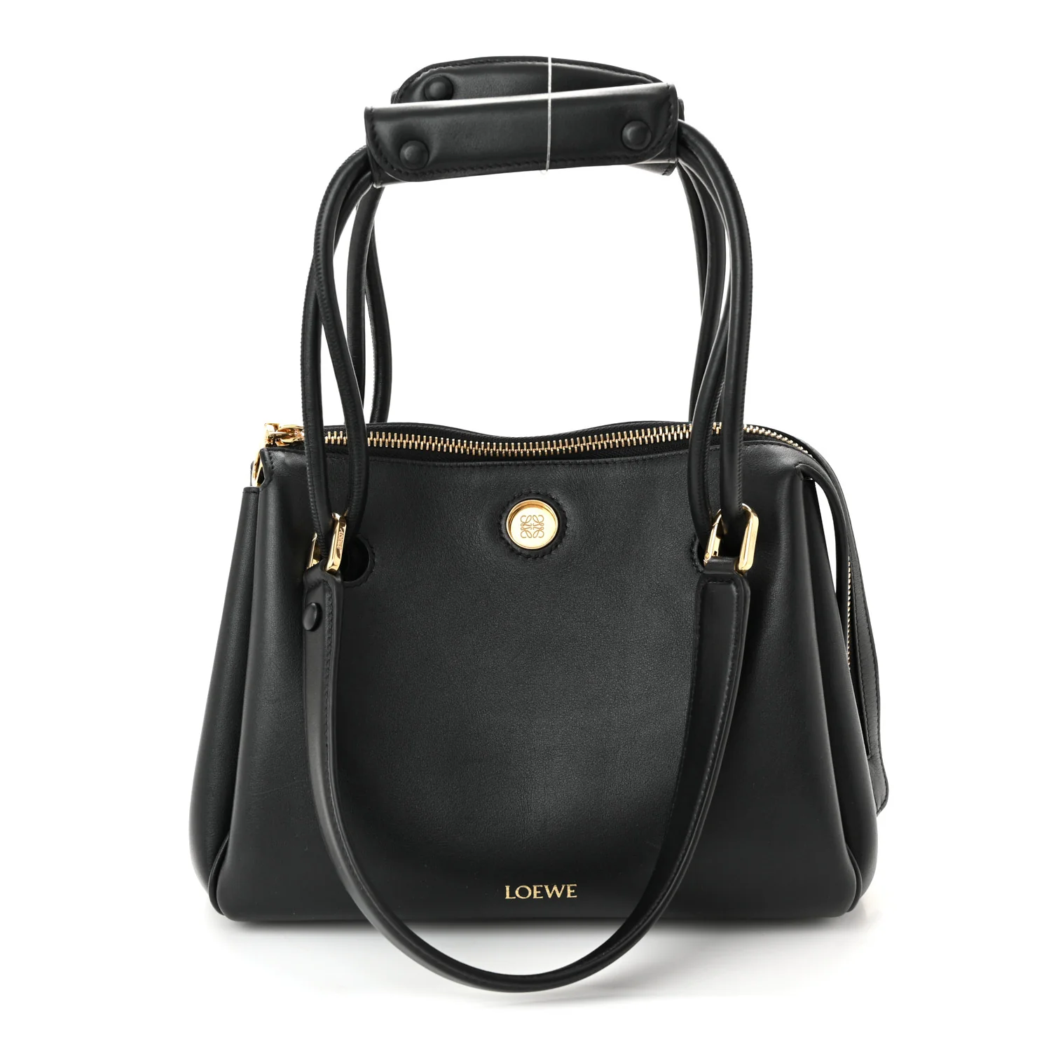 Supple Calfskin Small Madrid Bag Black