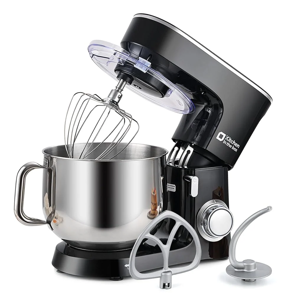 Kitchen in the box Stand Mixer 8.5 QT, 900 Watt Heavy Dough Mixer Black