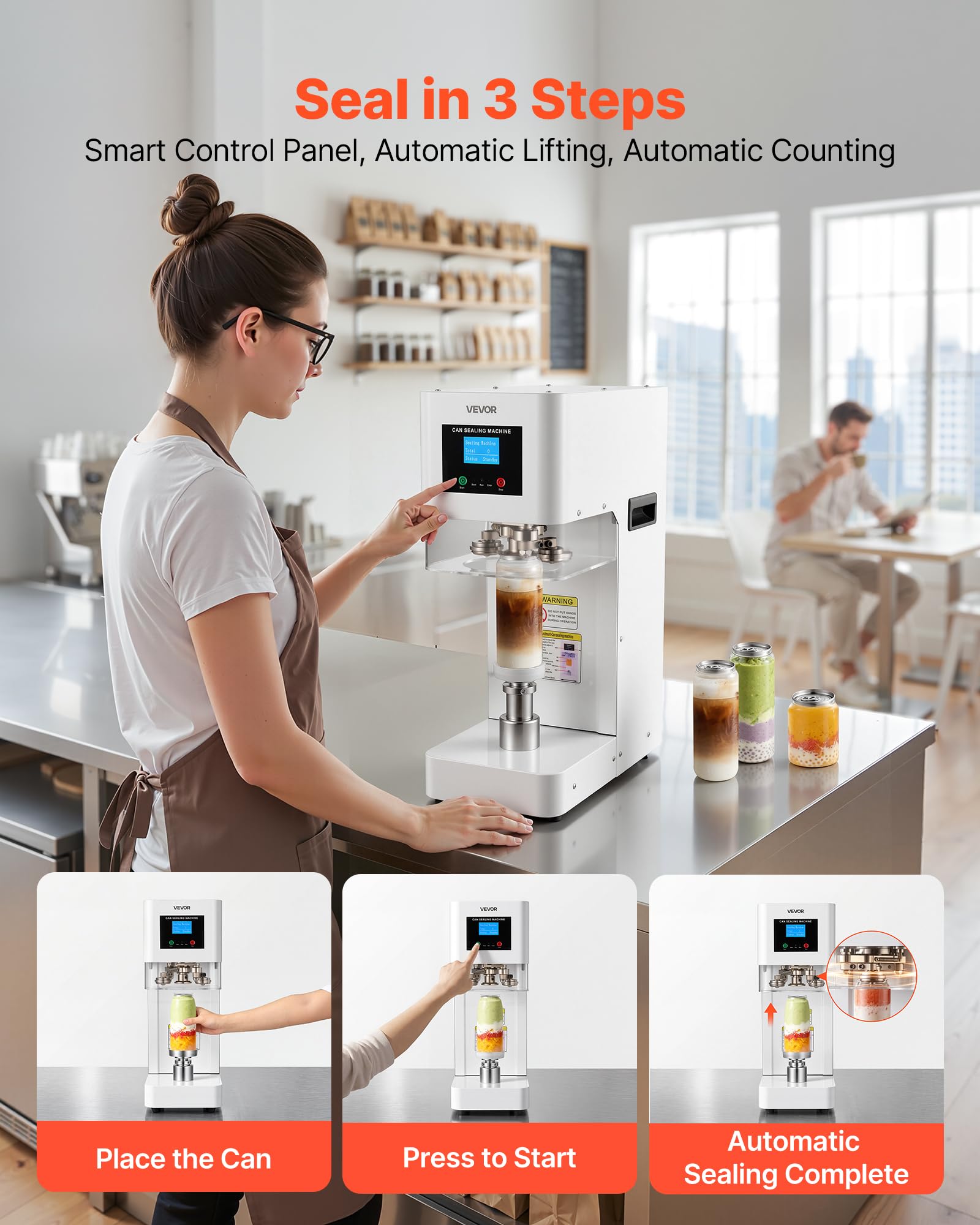 Can Sealer Machine, Automatic Commercial Soda Can Sealing Machine