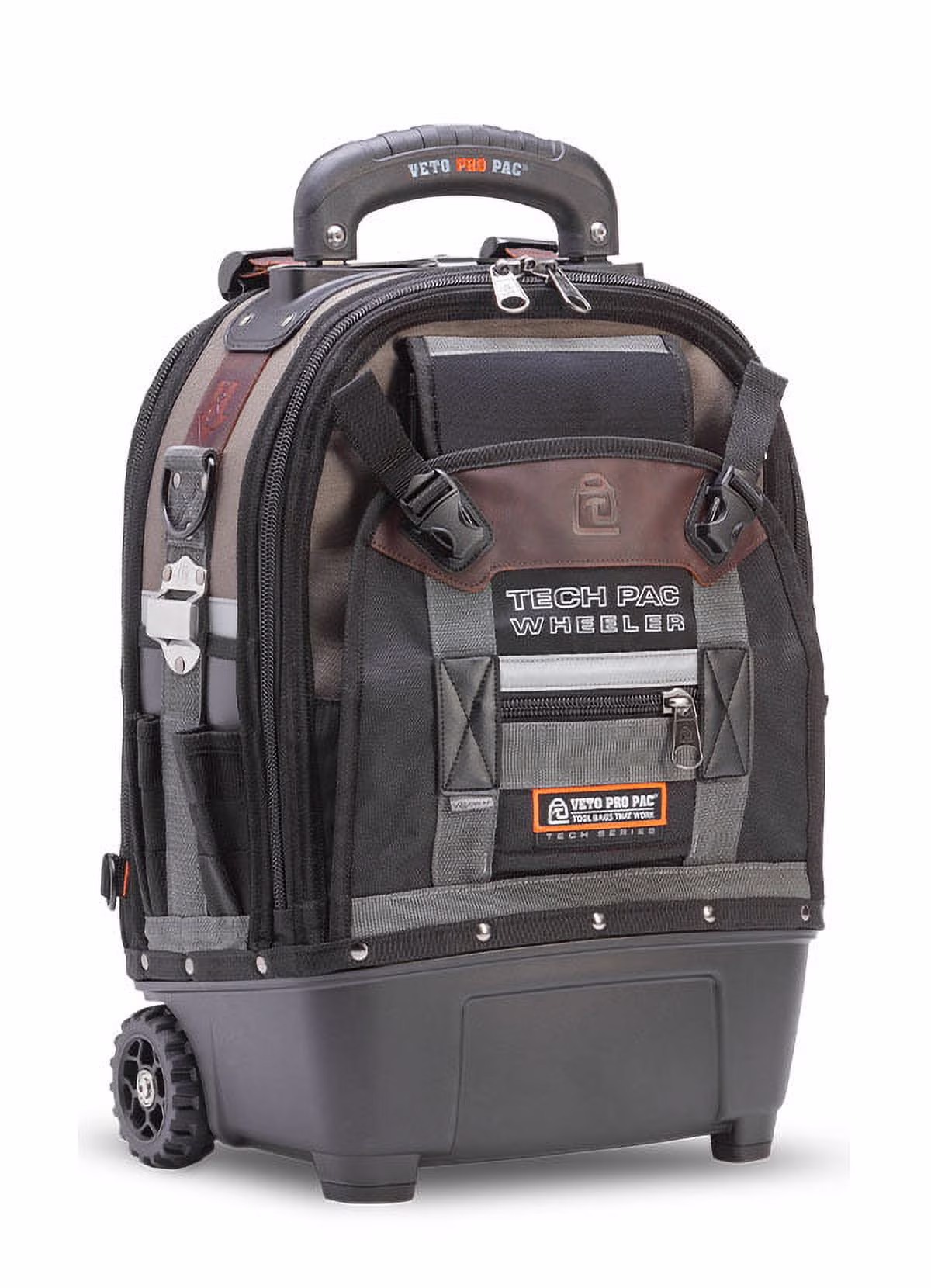 VETO Waterproof Tool Bags with Wheels, Polypropylene Plastic Black
