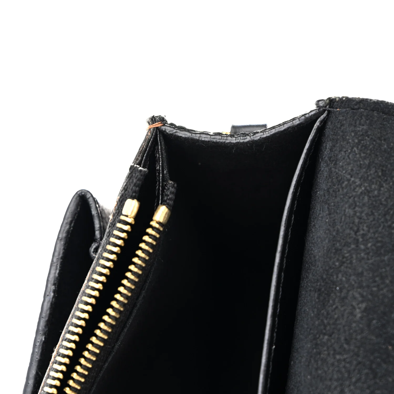 Damier Ebene Vavin Chain Wallet Black