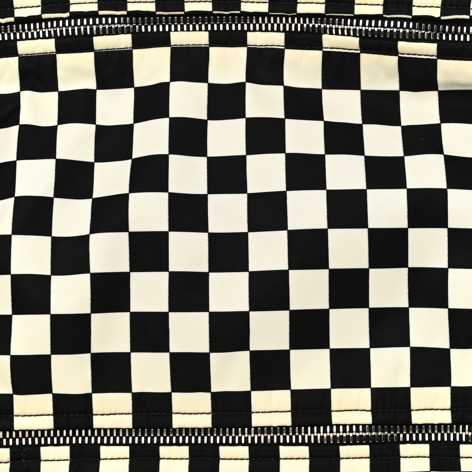 Nylon Checker Print Large Pandora Black White