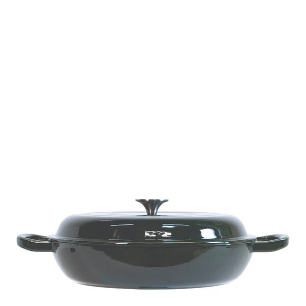 Støpejern sautépanne med lokk 3,5L 30,5 cm
