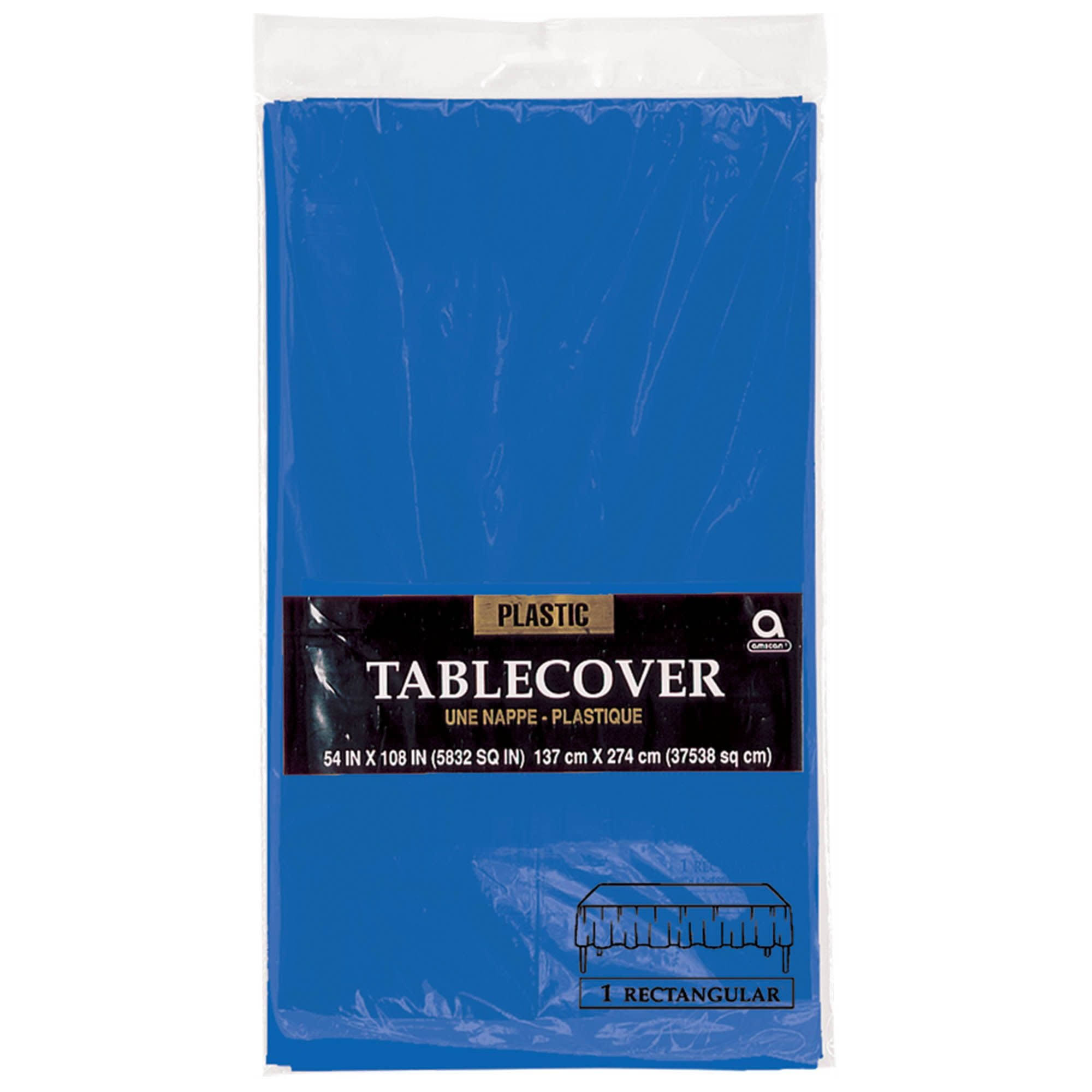 Amscan Everyday Plastic Tablecloth, Royal Blue