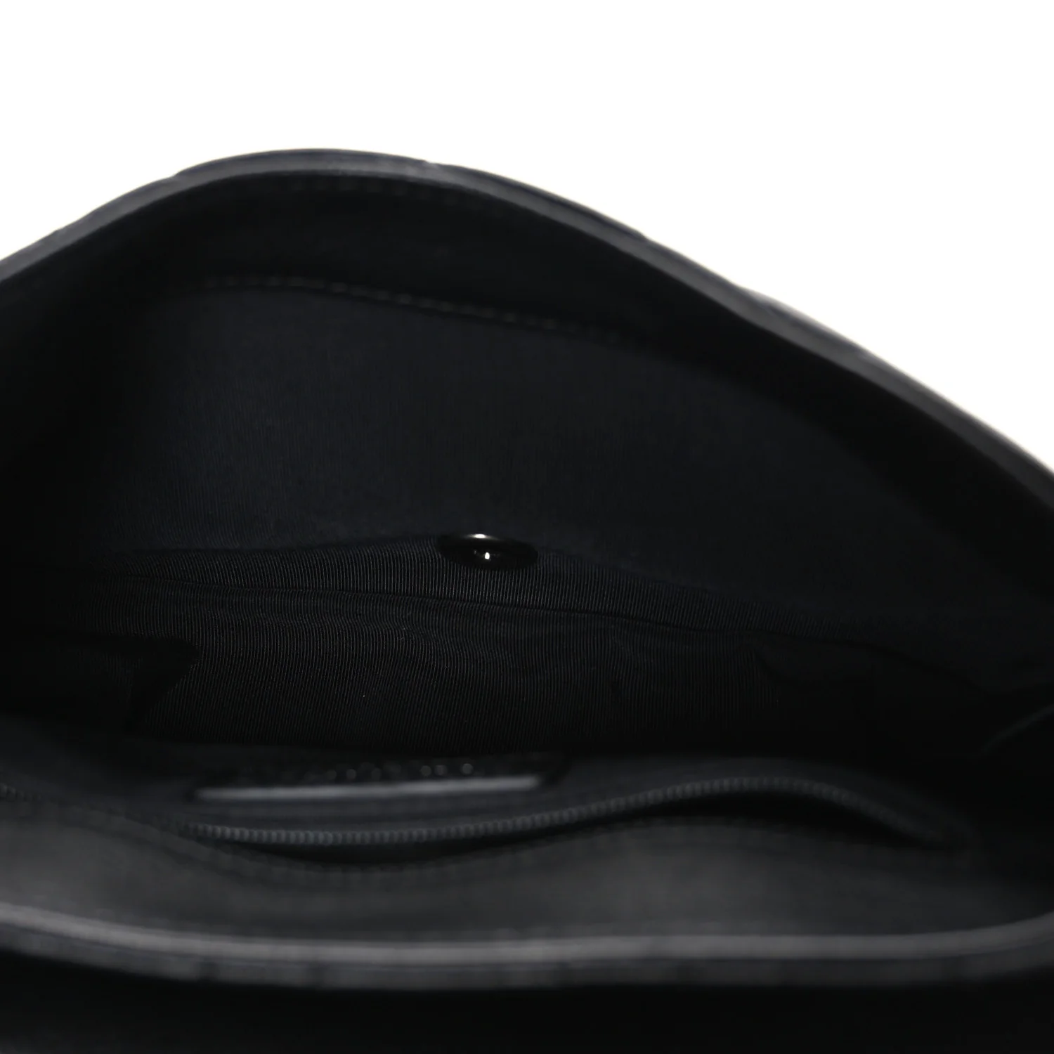 Calfskin Quilted Casual Pocket Messenger Flap Black