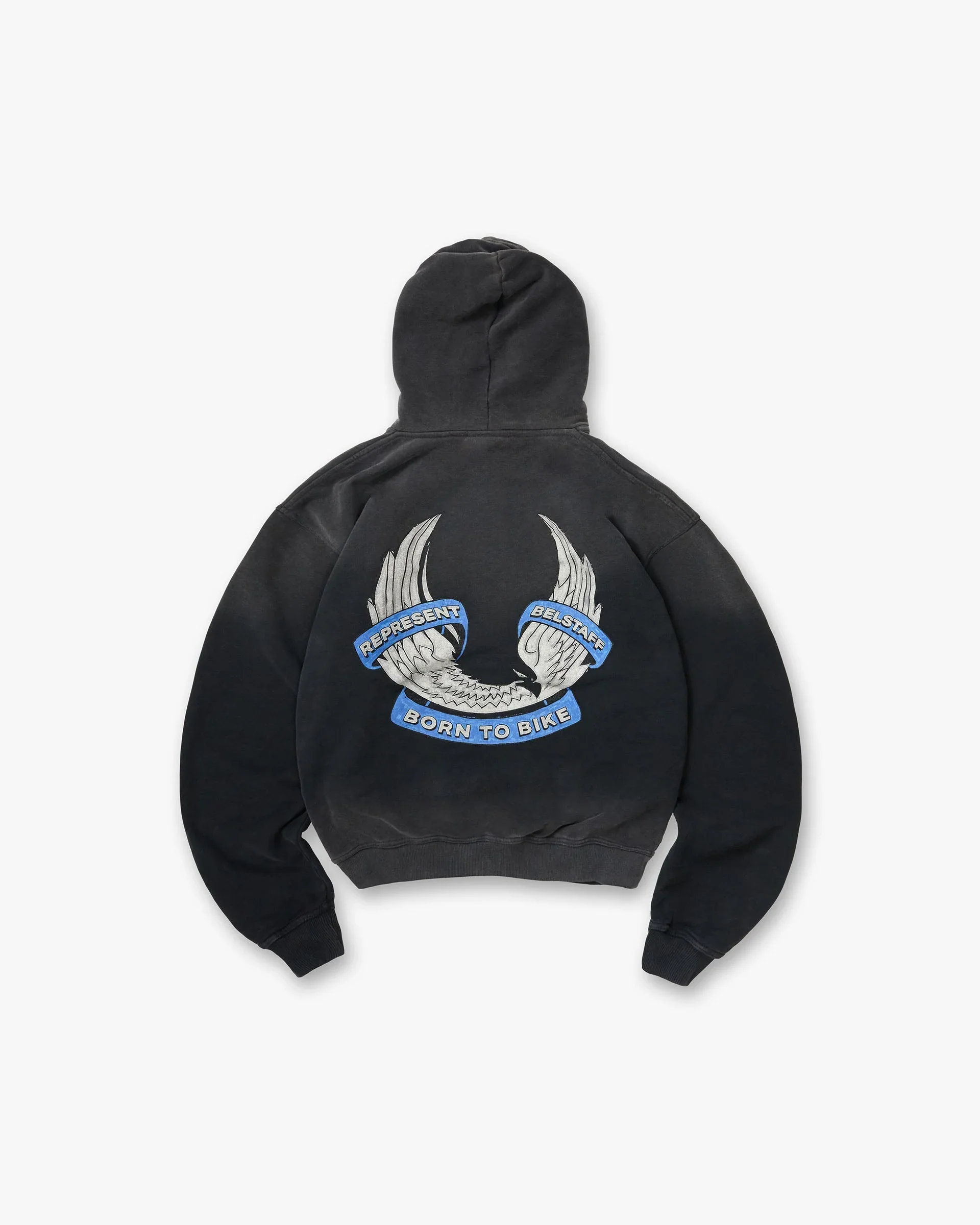 Represent X Belstaff Born To Bike Hoodie - Aged Black