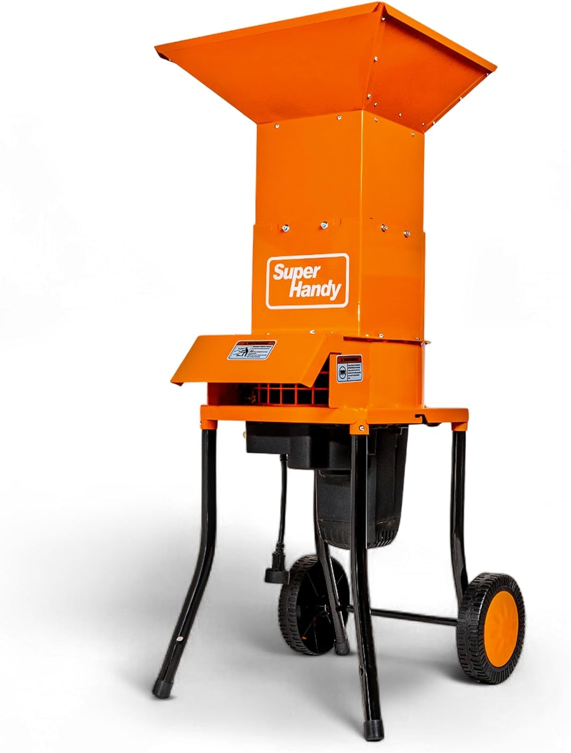 SuperHandy - Broyeur de feuilles électrique - Construction en acier, moteur 15 A 120 V CA, lames de coupe de 28 cm, capacité de 1,3 cm pour les feuilles, la pelouse et les déchets de terrasse.
