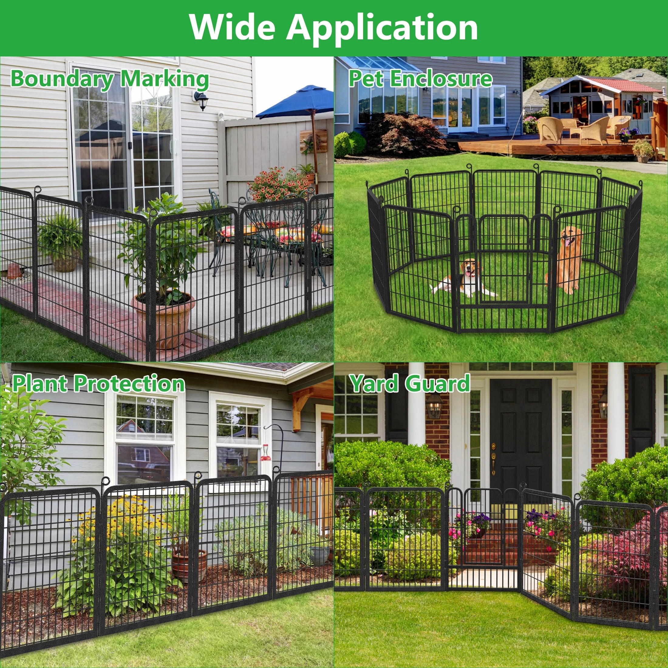 Garden Fence with Gate Fencing No Dig Fence Panels 30ft(L)��32in(H) for Yard Animal Barrier Decorative Garden Fencing for Backyard Patio Garden Fences and Borders for Dogs(14/32 in) - Image 7