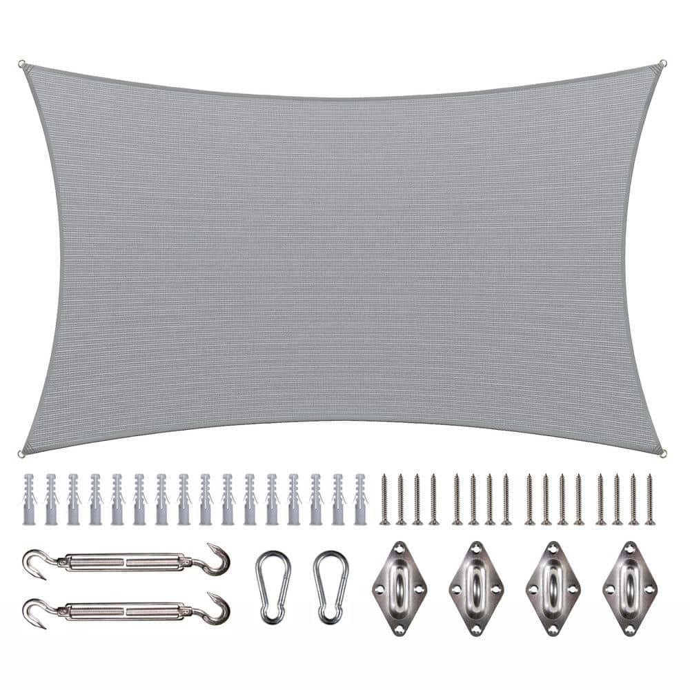 ColourTree 190 GSM Rectangle Sun Shade Sail with Rectangle Kit