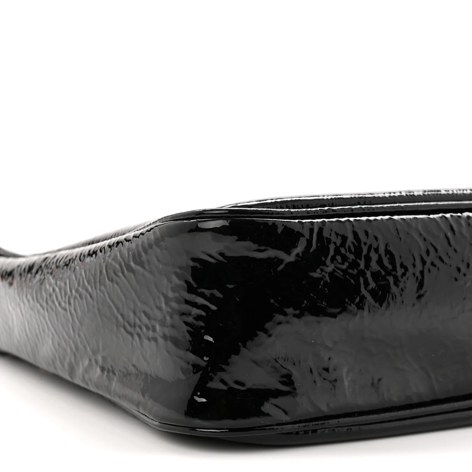 Patent Naplak Re-Edition 2005 Shoulder Bag With Charm Black