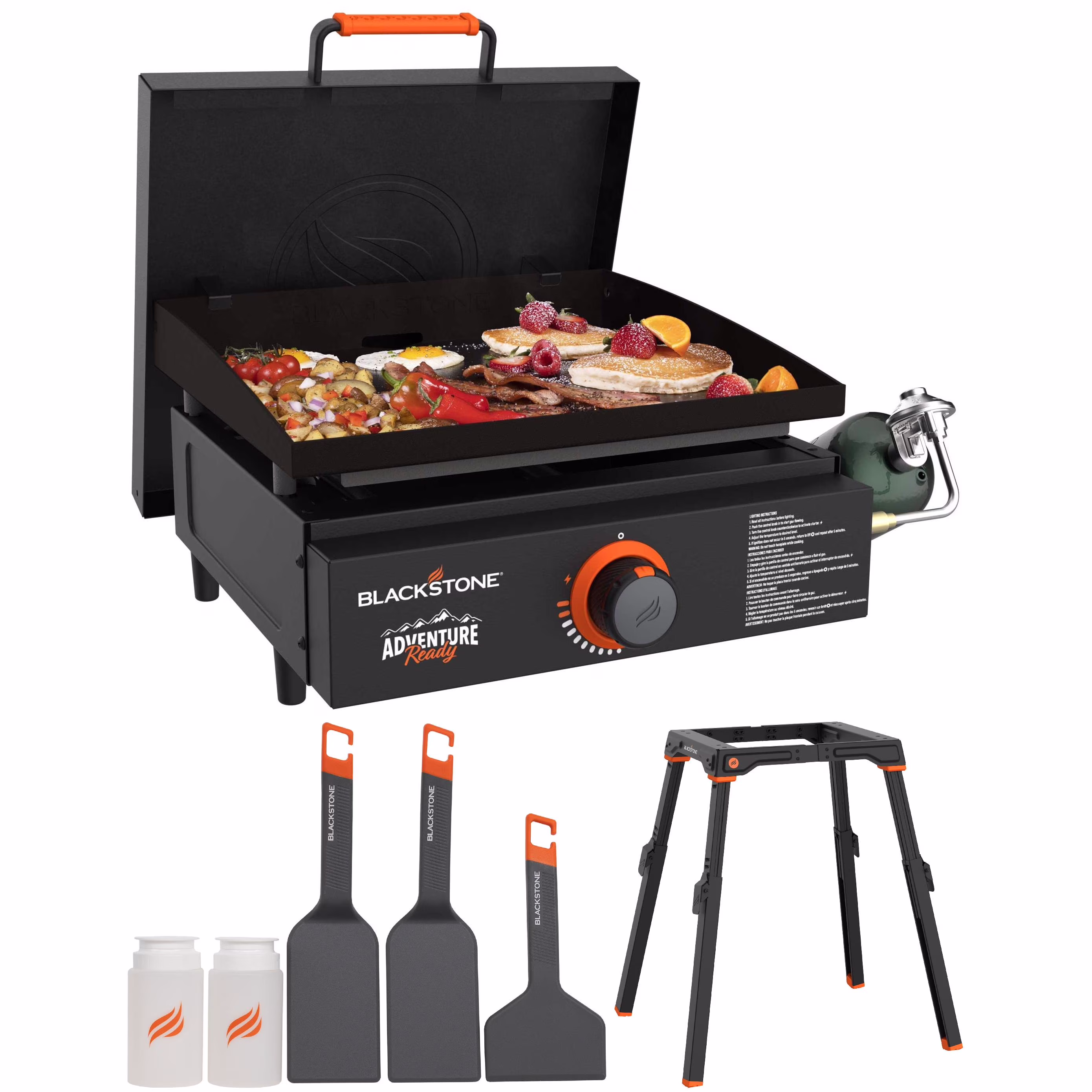 Adventure Ready 17�� Propane Griddle with Hard Cover(Black) - Image 4