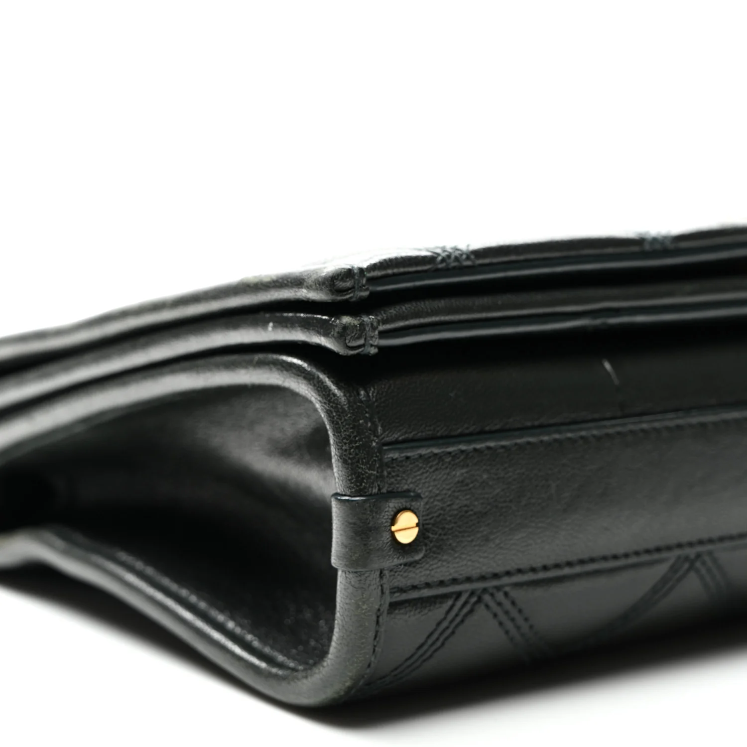 Lambskin Quilted Mini Becky Chain Bag Vert Fonce