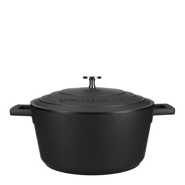 Cast Aluminium gryte 4L med selvøsende lokk svart