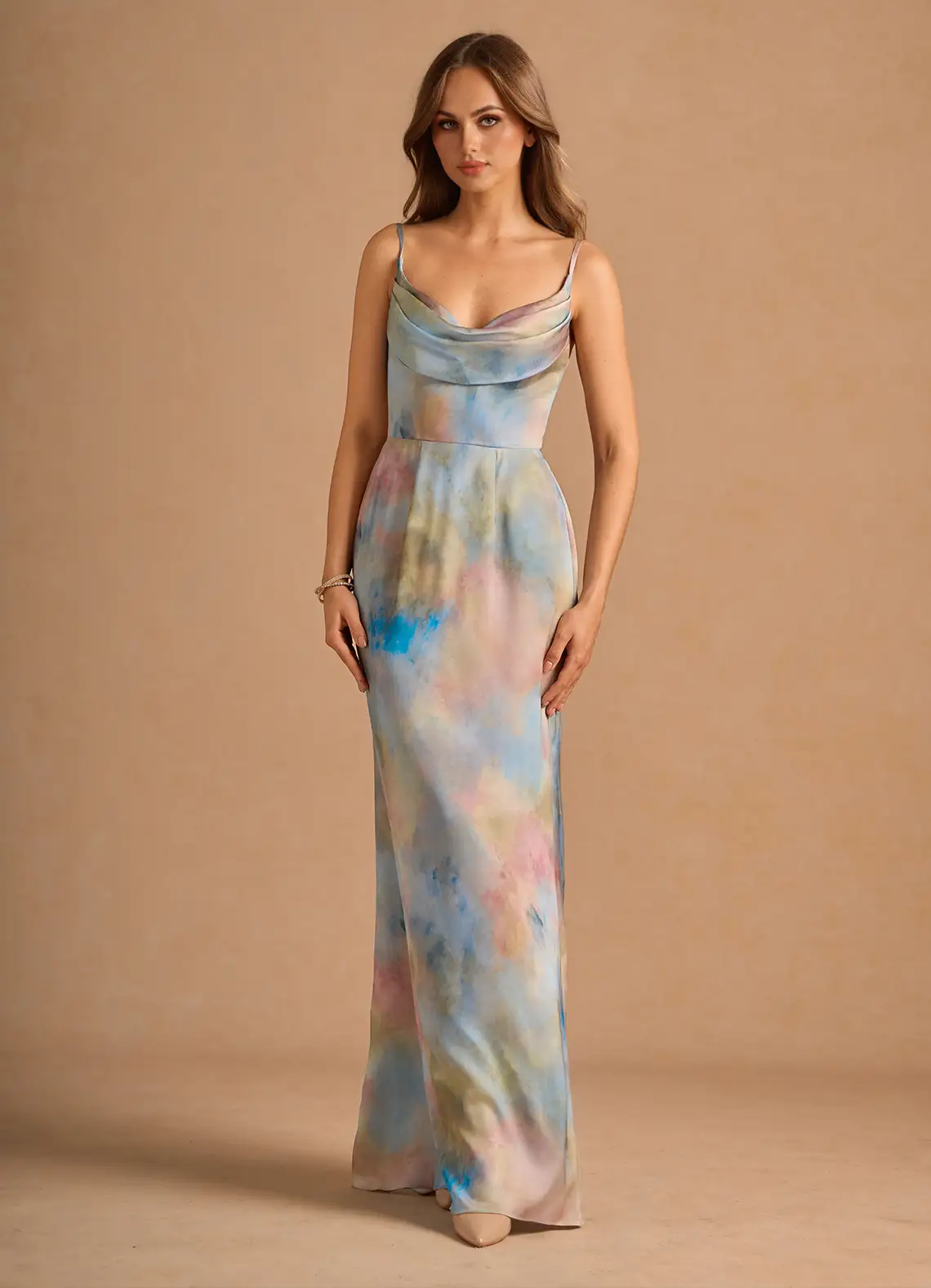 Aimee Watercolor Maxi Gown