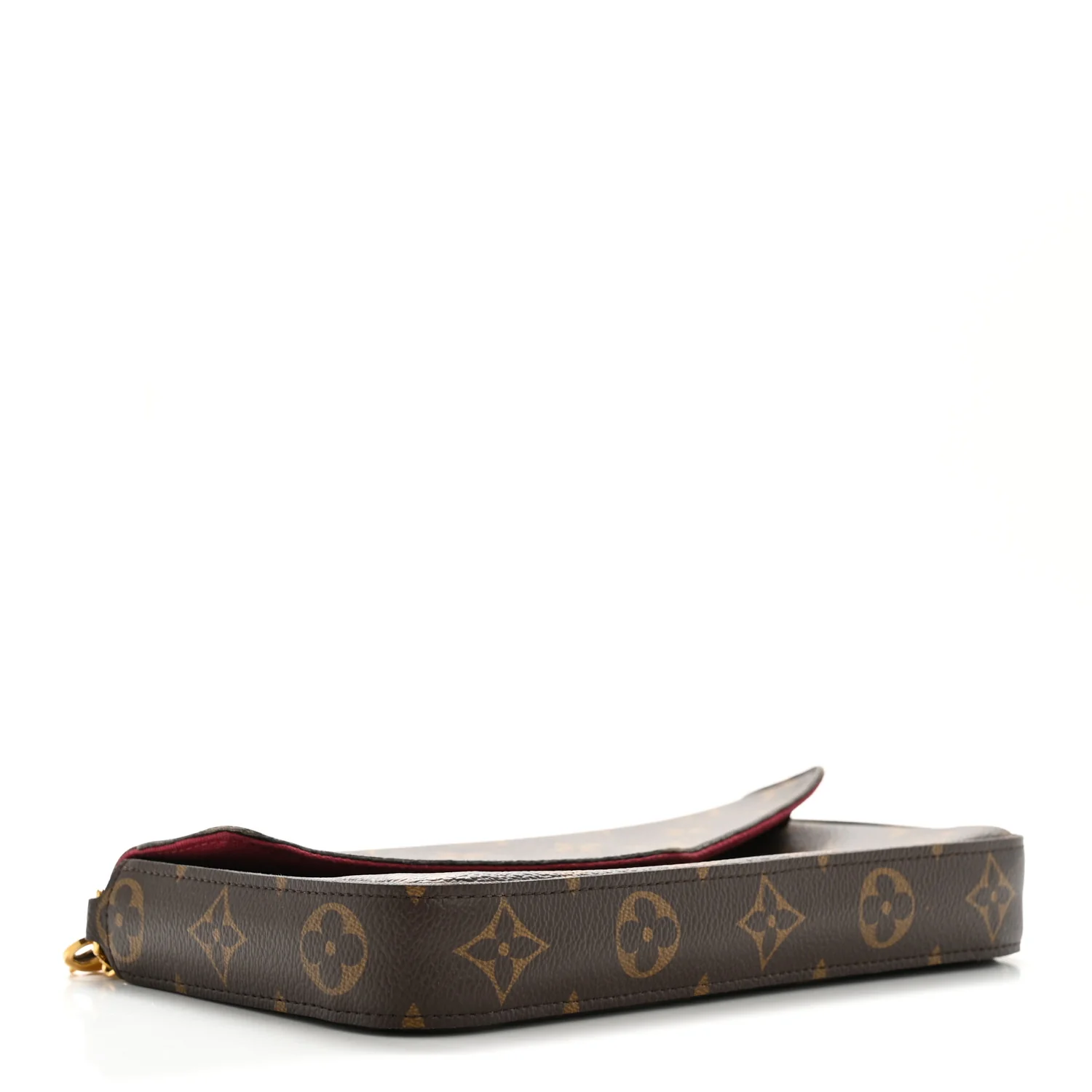 Monogram Pochette Felicie Chain Wallet Fuchsia