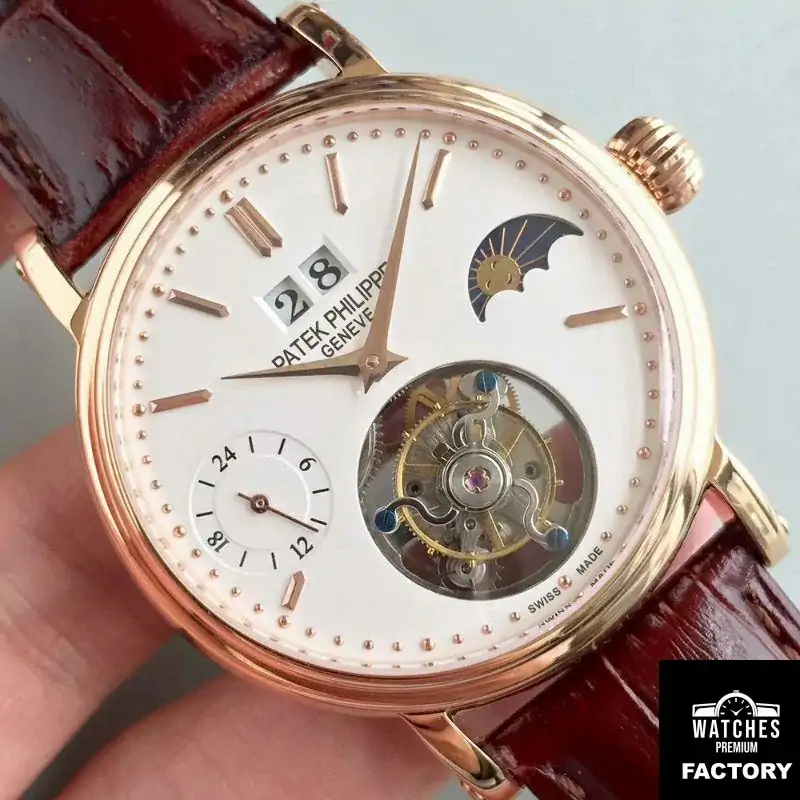 Patek Philippe Tourbillon Moonphase 24H Power Reserve White Dial
