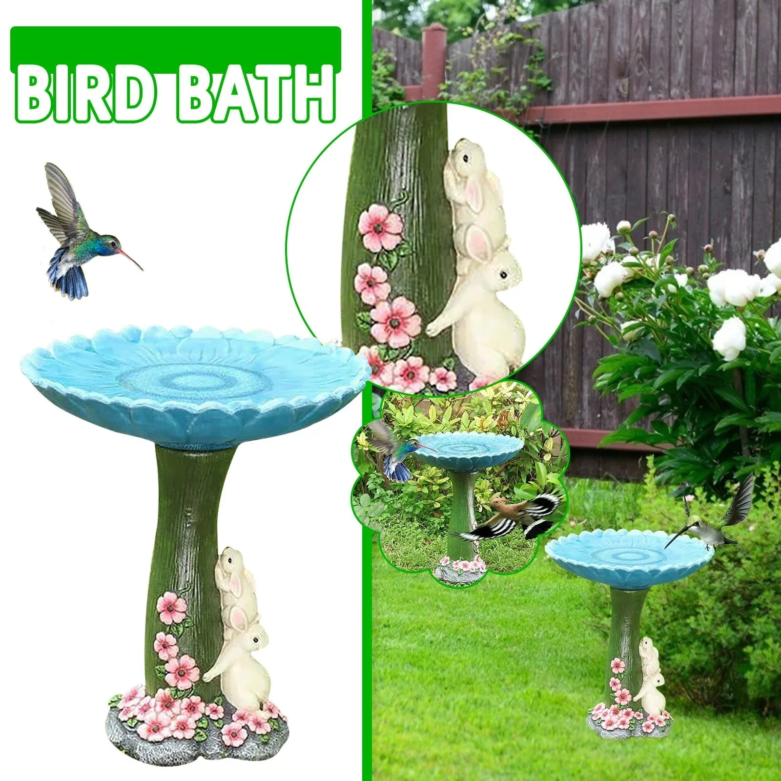 JeashCHAT Outdoor Garden Decoration Garden Decoration Bird Feeder Resin Animal Ornaments Clearance