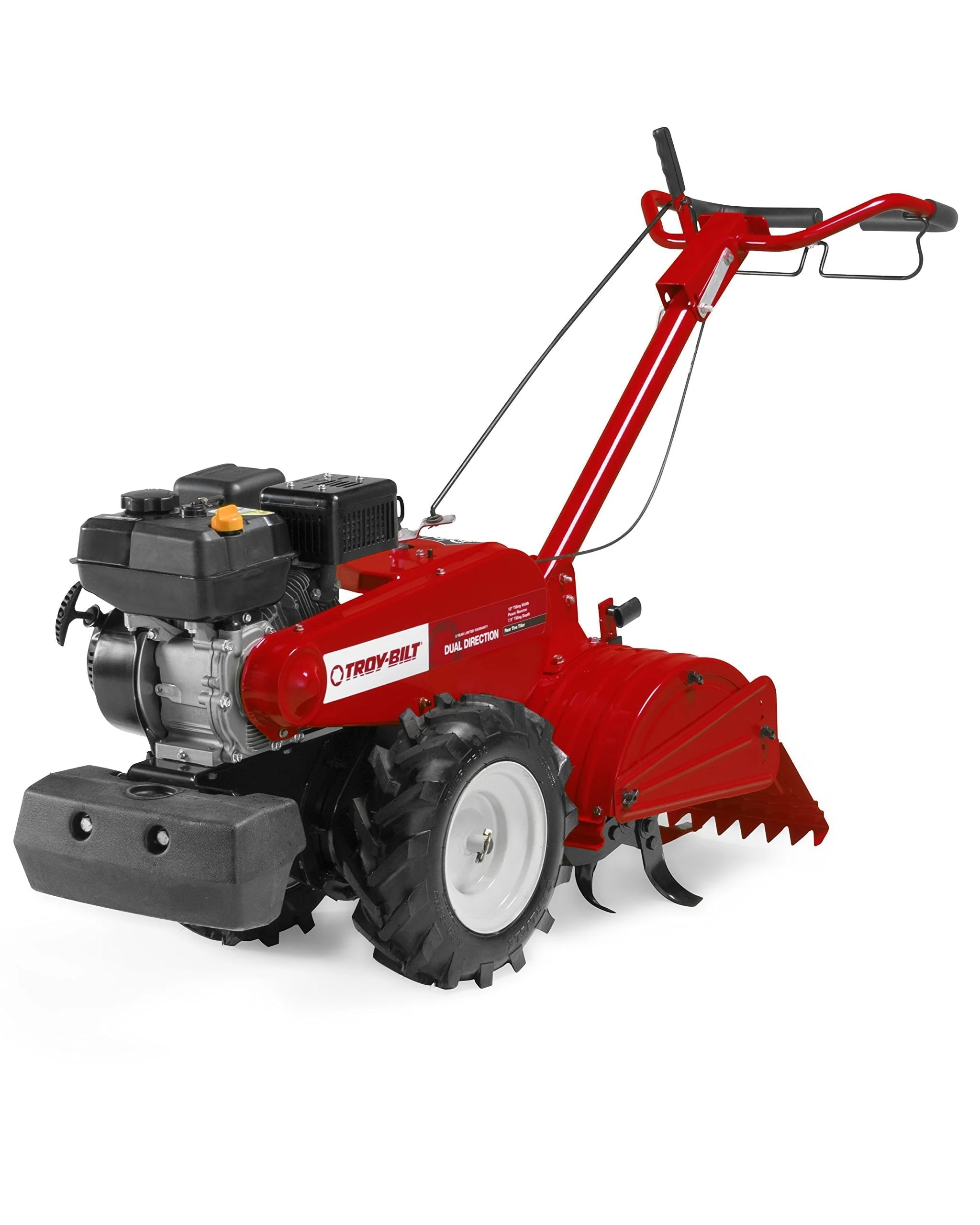 Motoculteur à fraises arrière avec moteur à essence OHV de 208 cm³ et options de labour à rotation avant et arrière