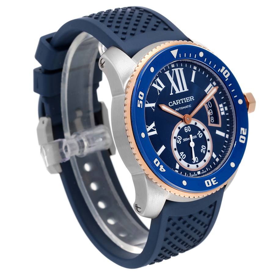 [Super Clone]CALIBRE ROSE GOLD MIX BLUE 42mm