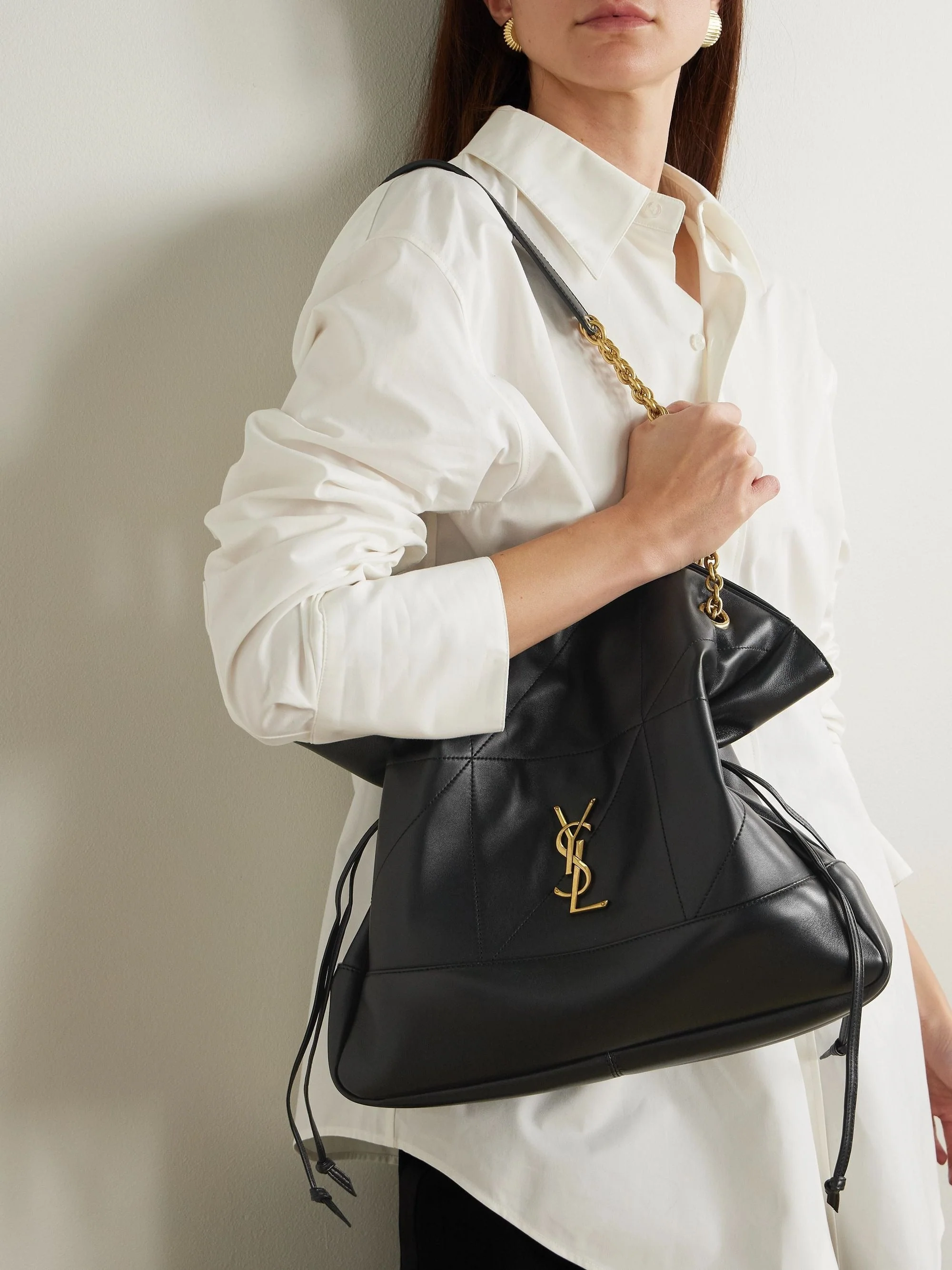 YSL  Jamie 4.3 large pochon leather Tote bag 34x10x33cm