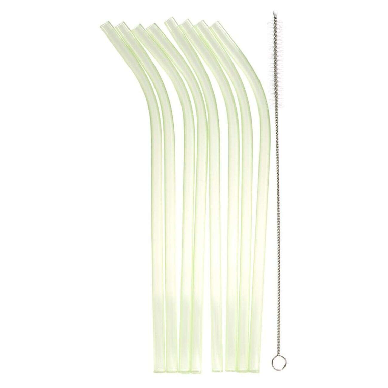 Paille réutilisable en plastique multicolore x8