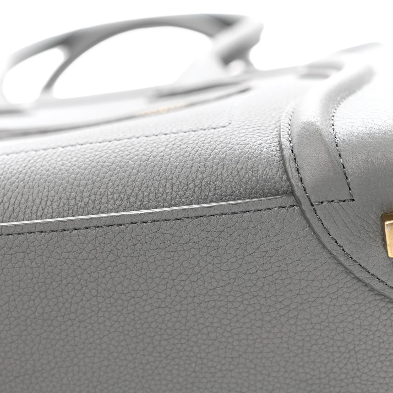 Baby Drummed Calfskin Micro Luggage Kohl