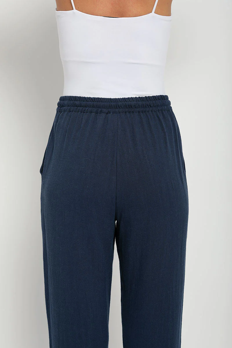 Pantalon fluide made in France - BLEU MARINE