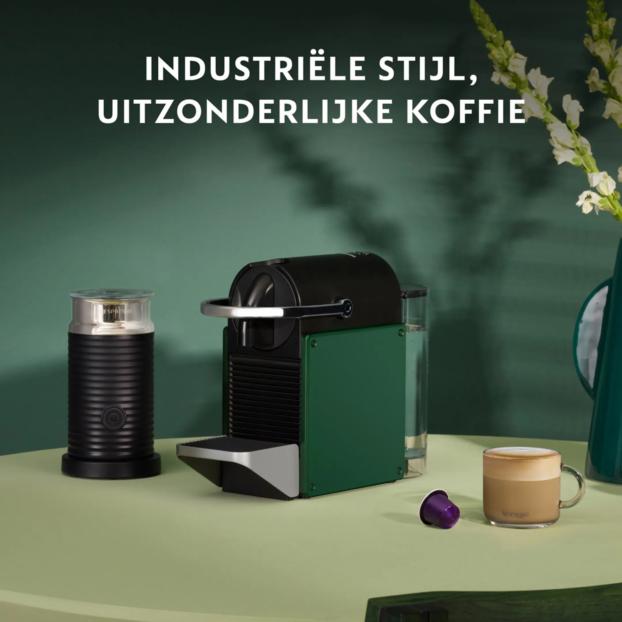 Krups Nespresso Koffiemachine Pixie Redesign Dark Green