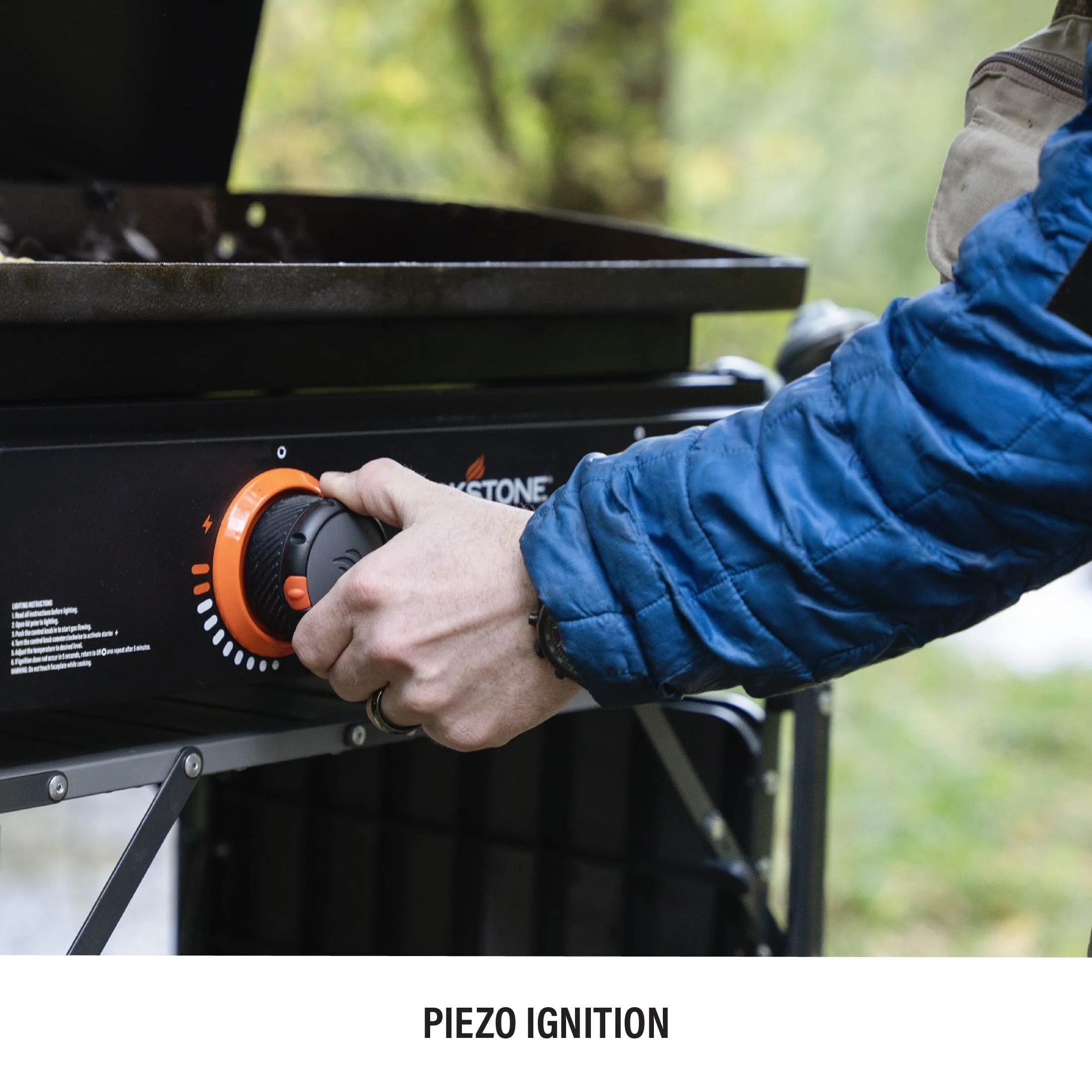 Adventure Ready 2 Burner 22" Propane Griddle with Hard Cover in Black(Black) Image 9