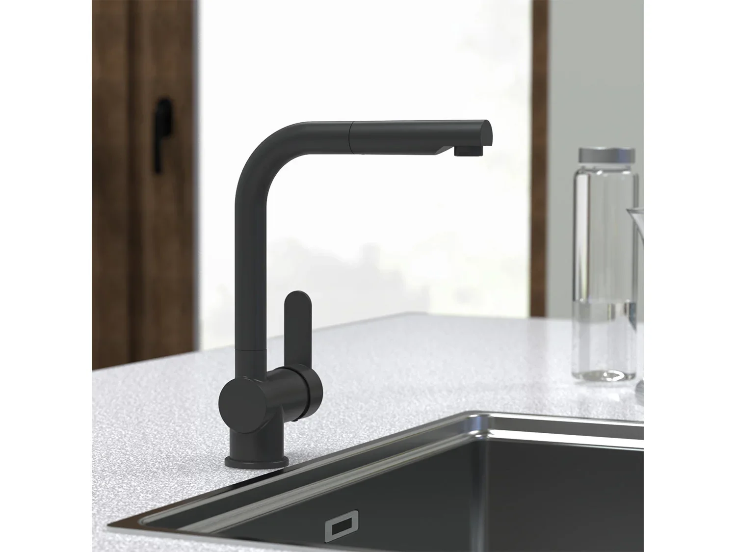 Schtte Mitigeur robinet de cuisine LONDON, avec bec extensible