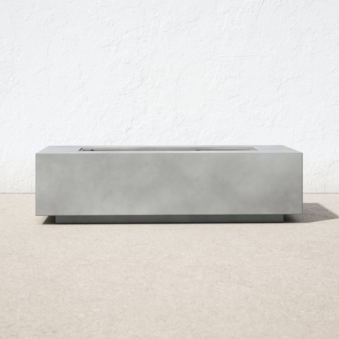 Rashid Concrete Propane Outdoor Fire Pit Table AllModern Size: 15