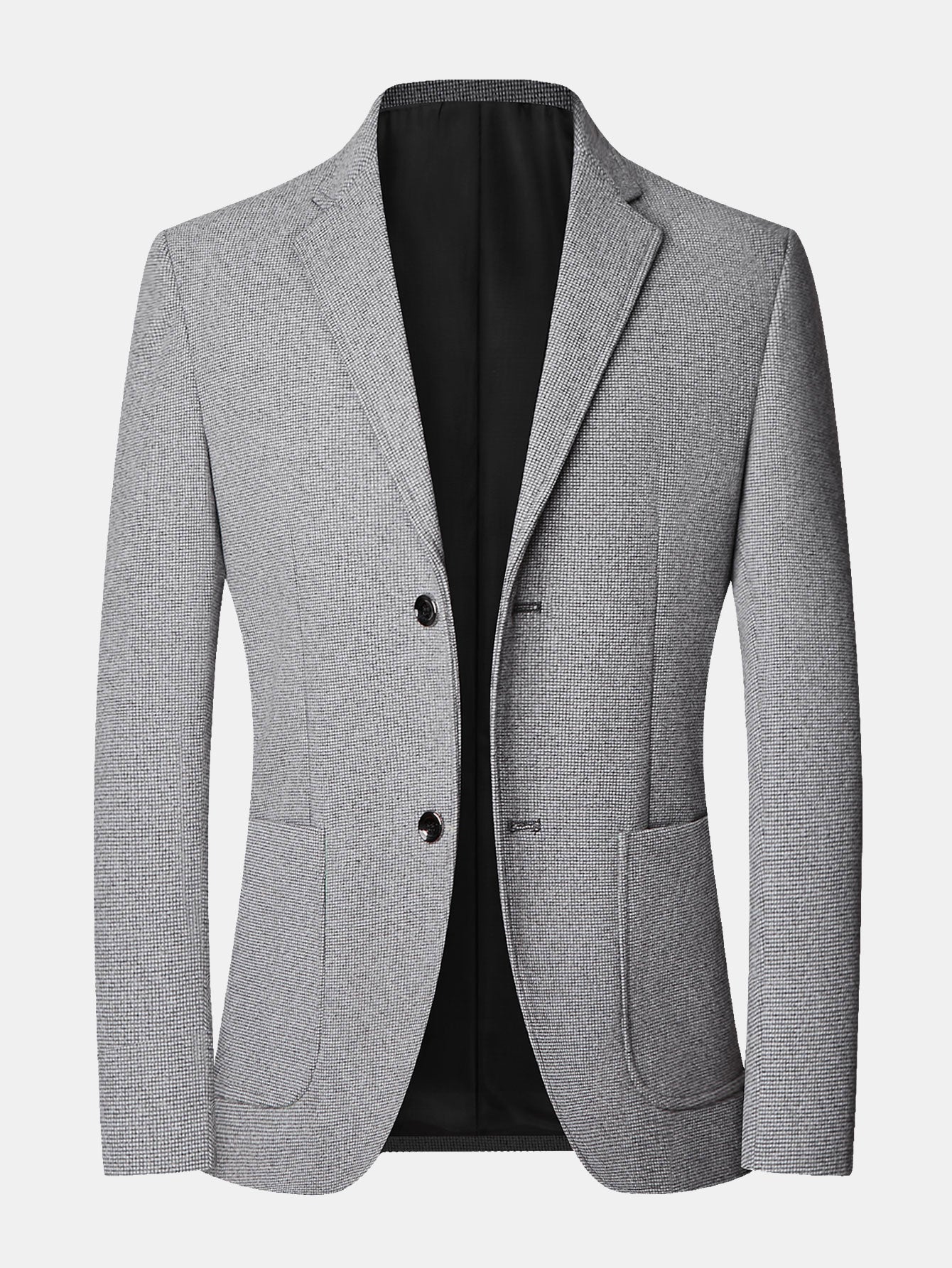 Blazer à carreaux fins aspect laine