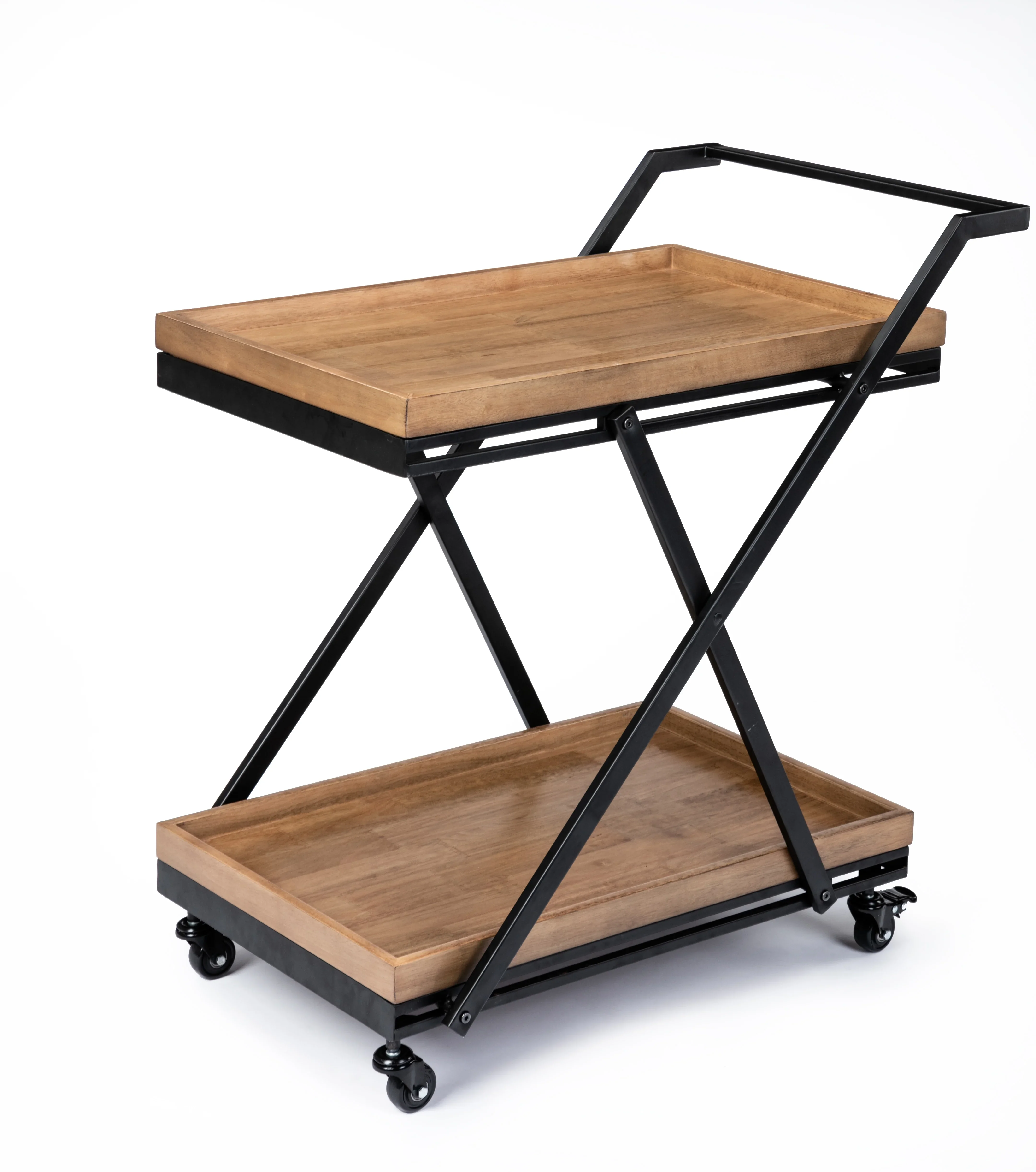 Better Homes & Gardens Entertainment Cart, Wood and Black