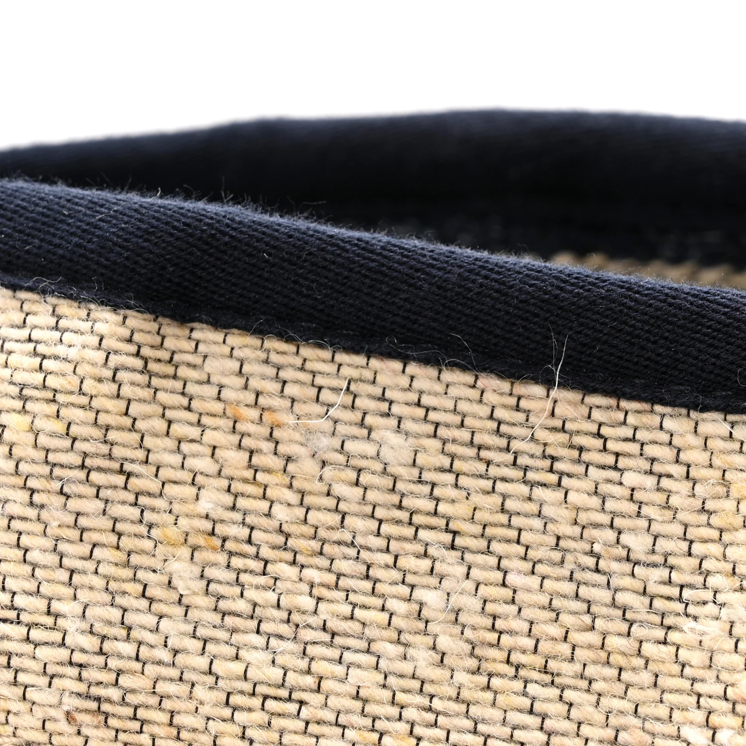 Striped Canvas Medium Deauville Tote Beige