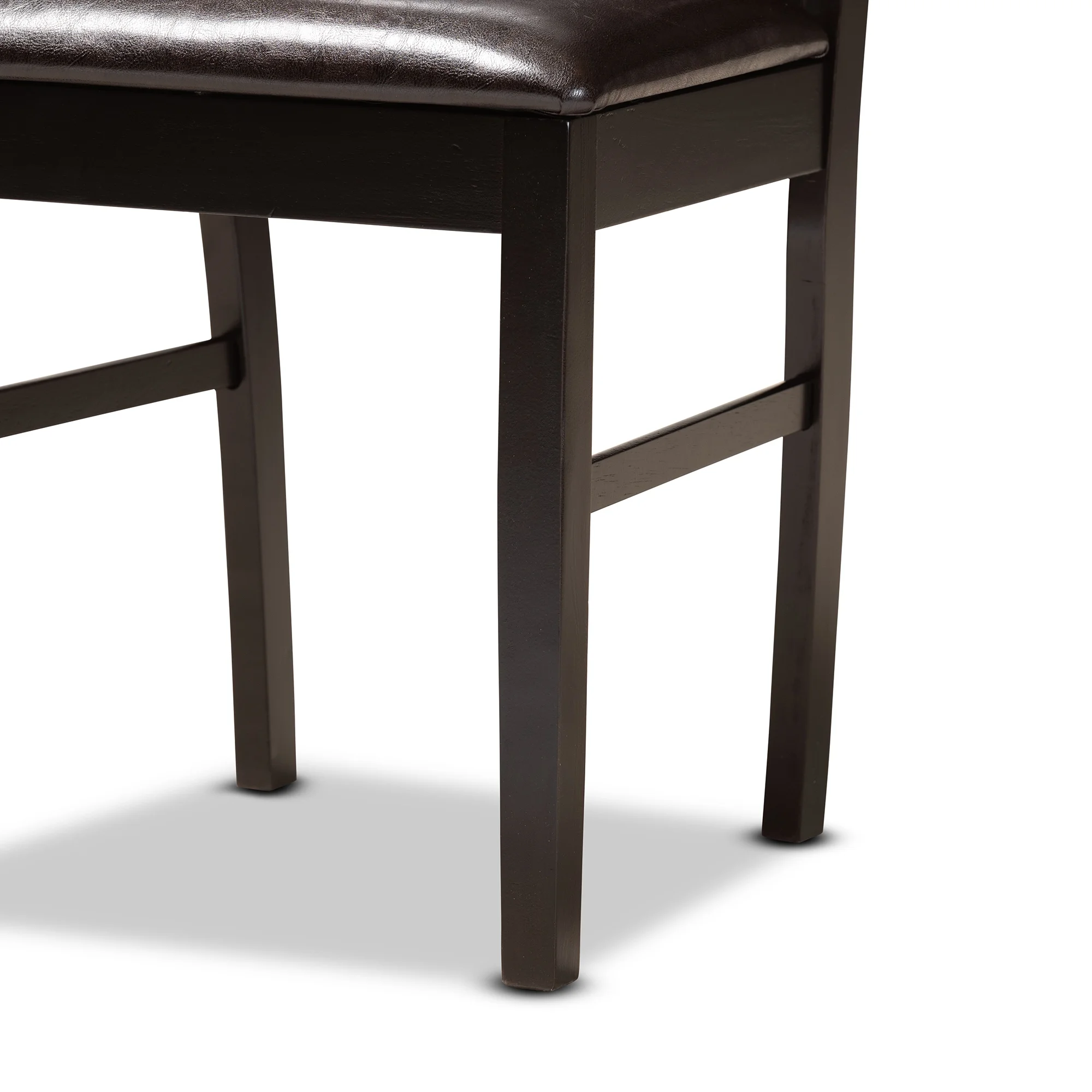Lanier Modern and Contemporary Sand Fabric Upholstered Dark Brown Finished 2-Piece Wood Dining Chair Set - Image 7