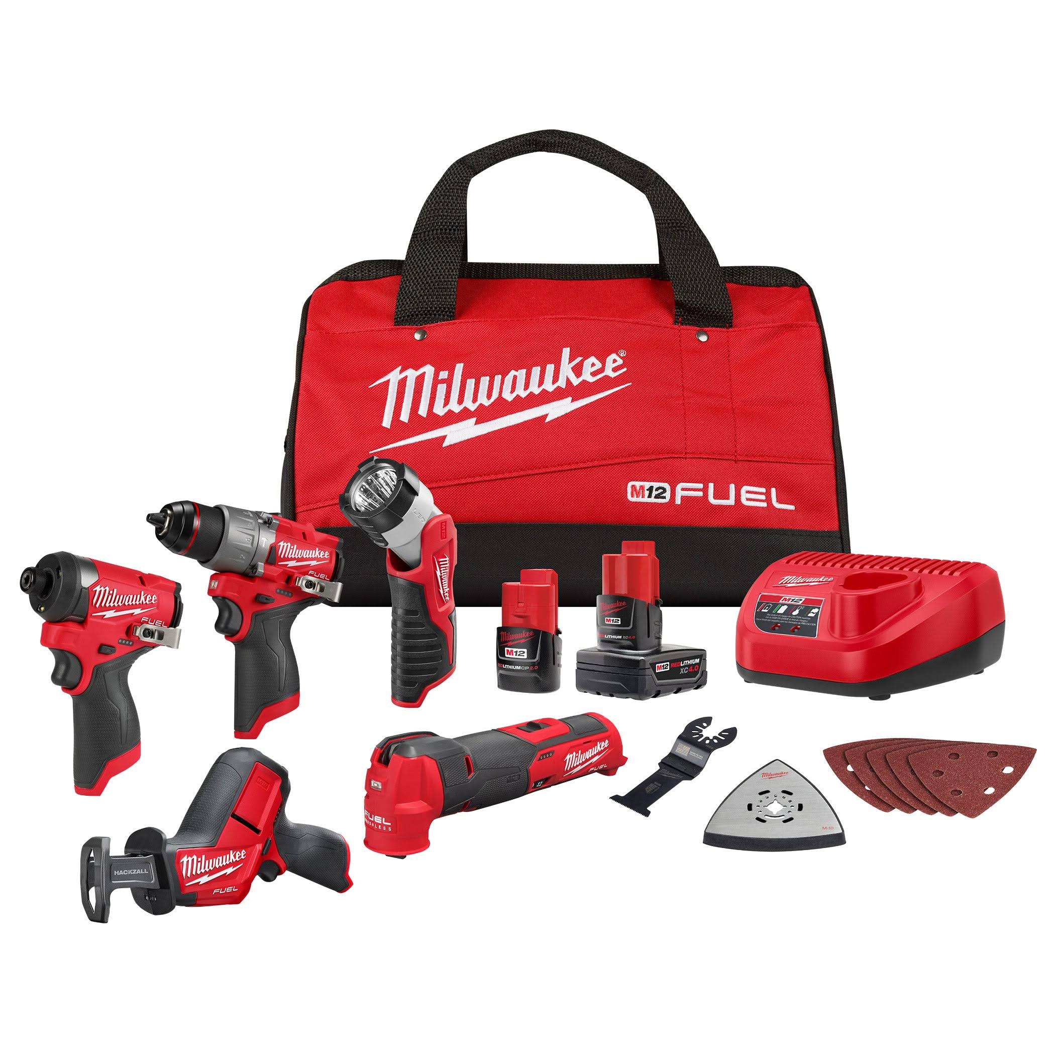 Milwaukee M12 Fuel 12V Cordless 5-Tool Combo Kit 3497-25-Instock