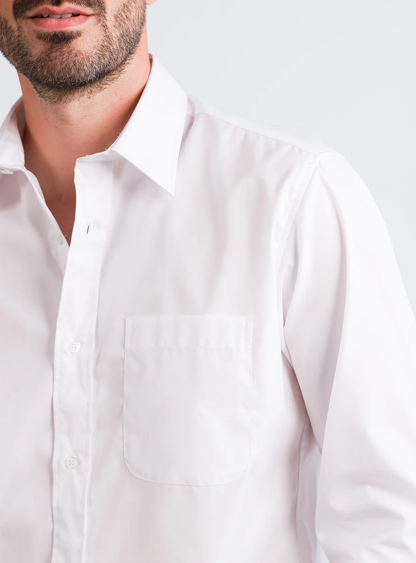 Chemise homme  classique en coton blanc